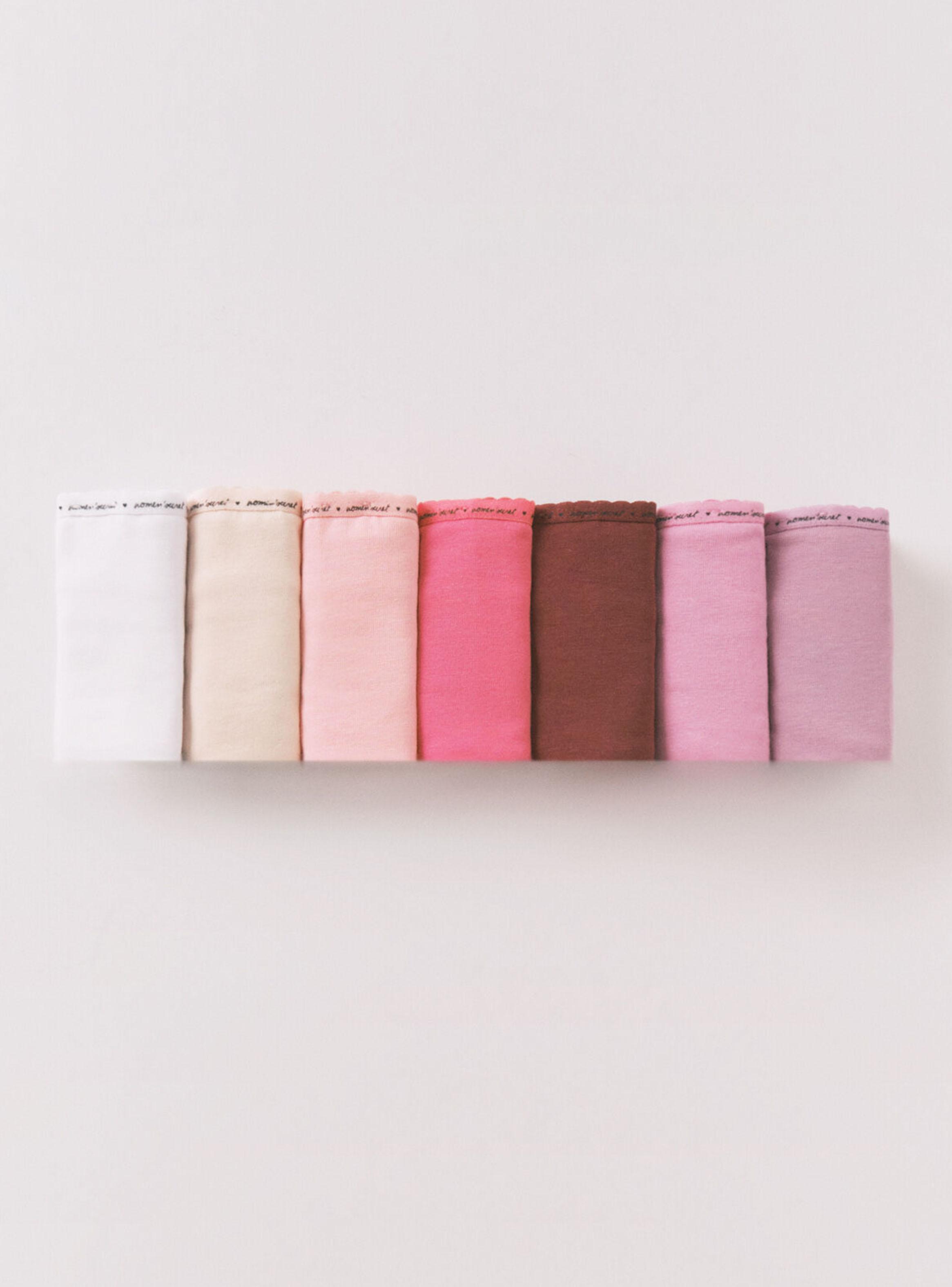 Pack de 7 Colaless de Algodón Rosados-3