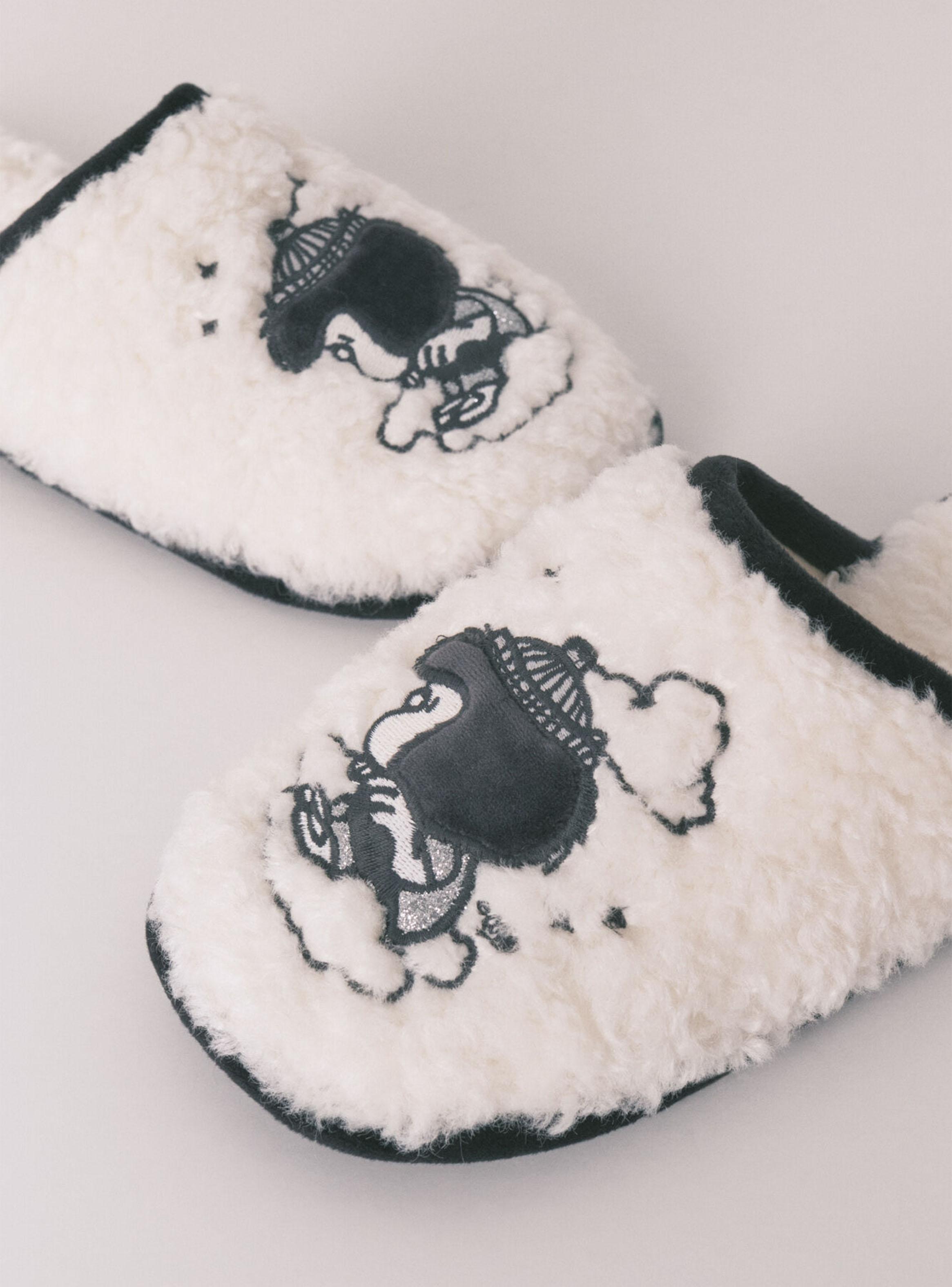 Pantuflas de Corderito Gris Mafalda-3
