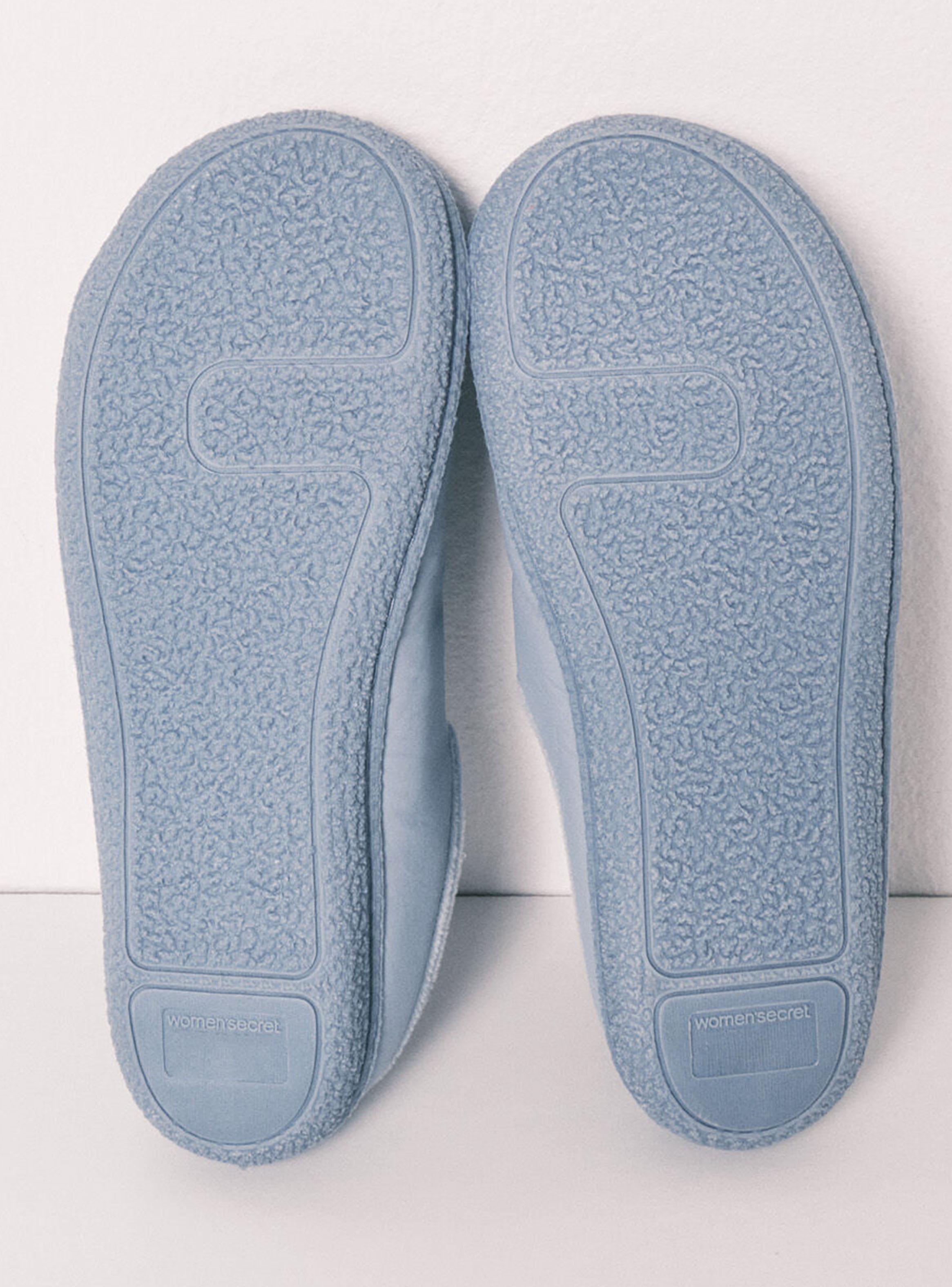Pantuflas Acolchadas Azul-4