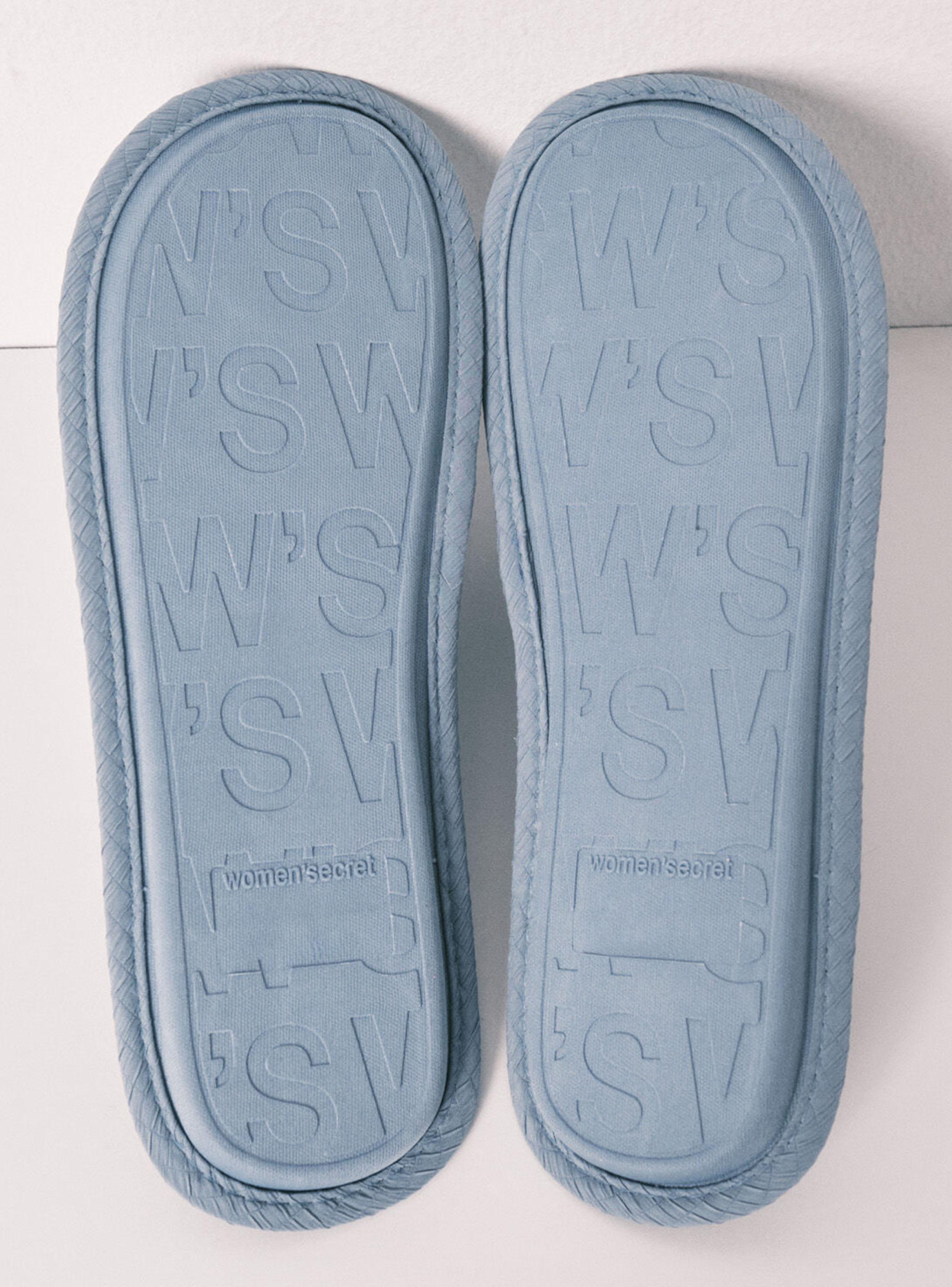 Pantuflas Casa Estampado Azul-4