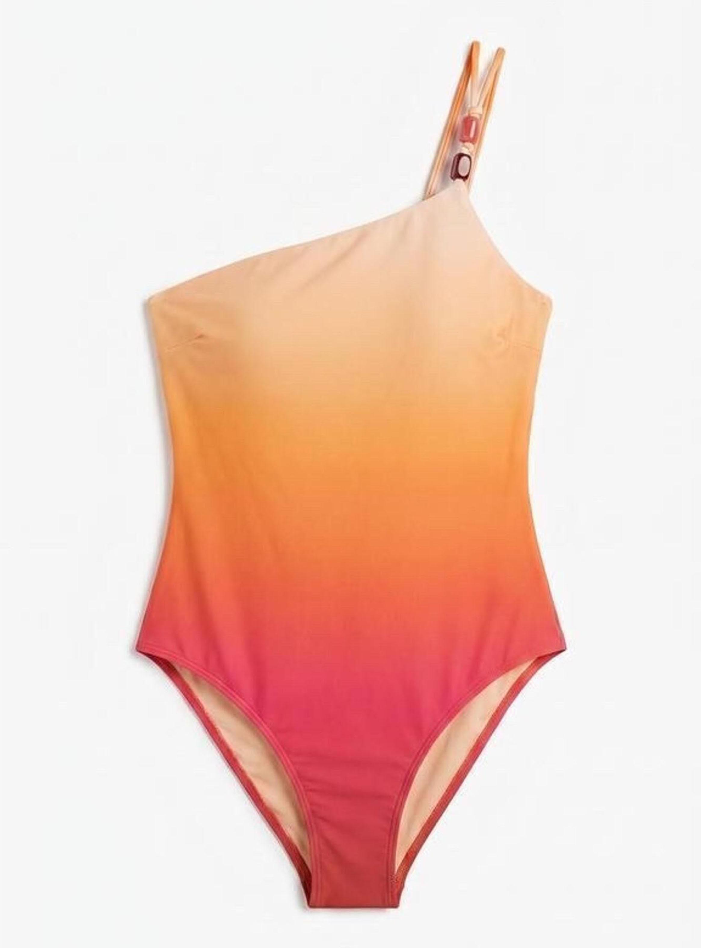 Bañador Moldeador Escote Asimétrico Estampado-5