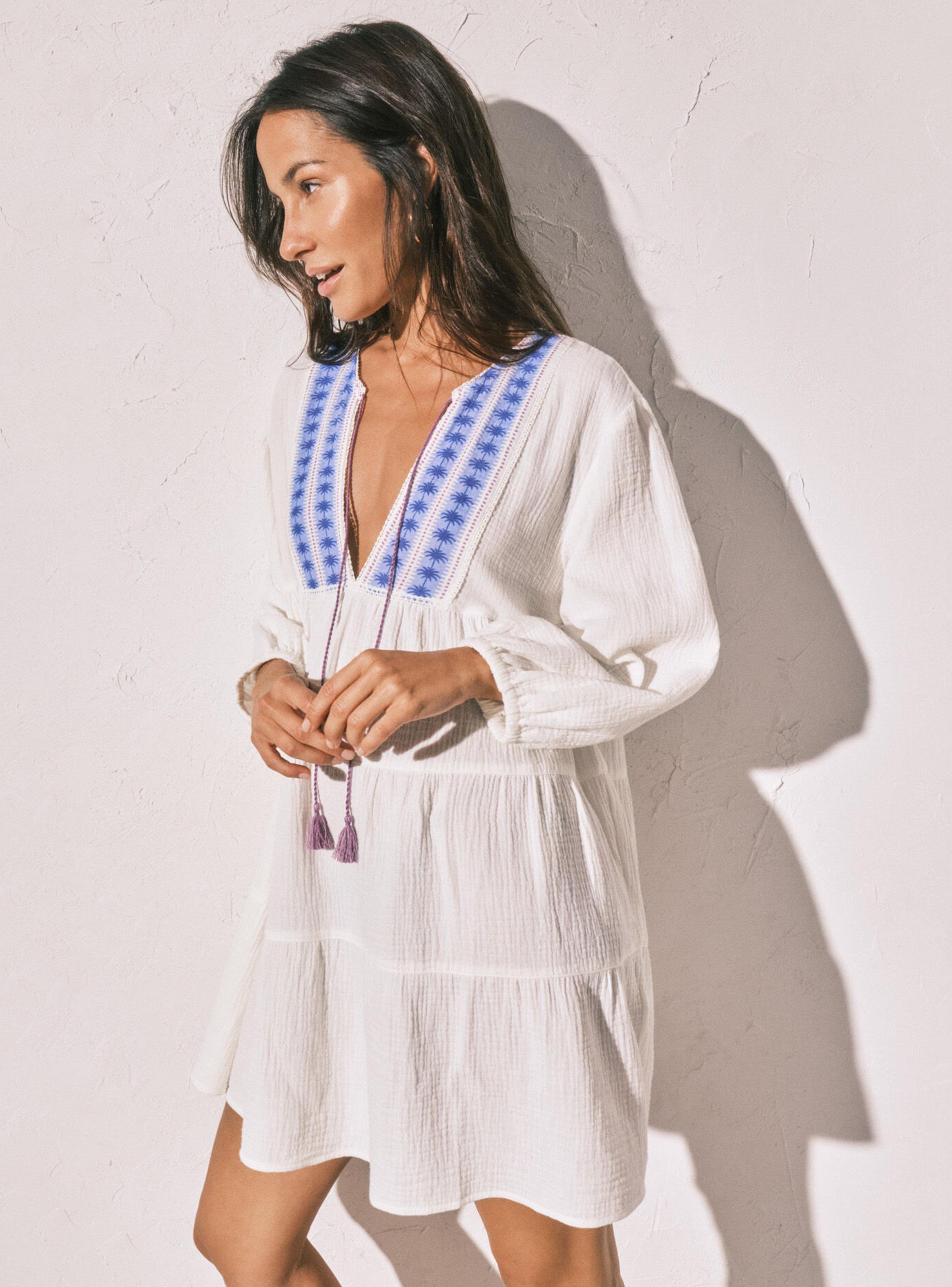 Vestido Corto Algodón Estampado Boho-2