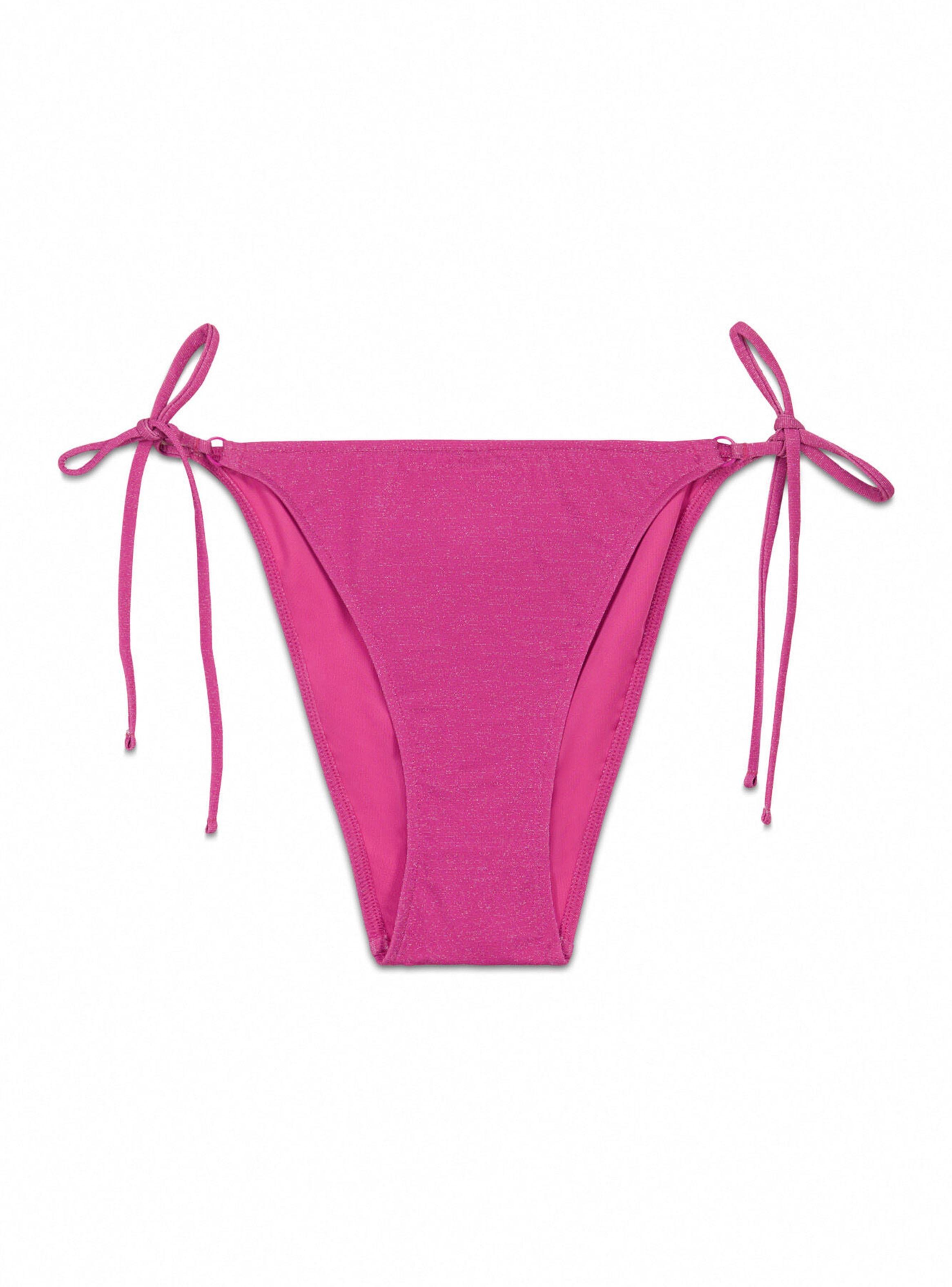 Calzón Bikini Clásico Tira Rosa Brillo-5