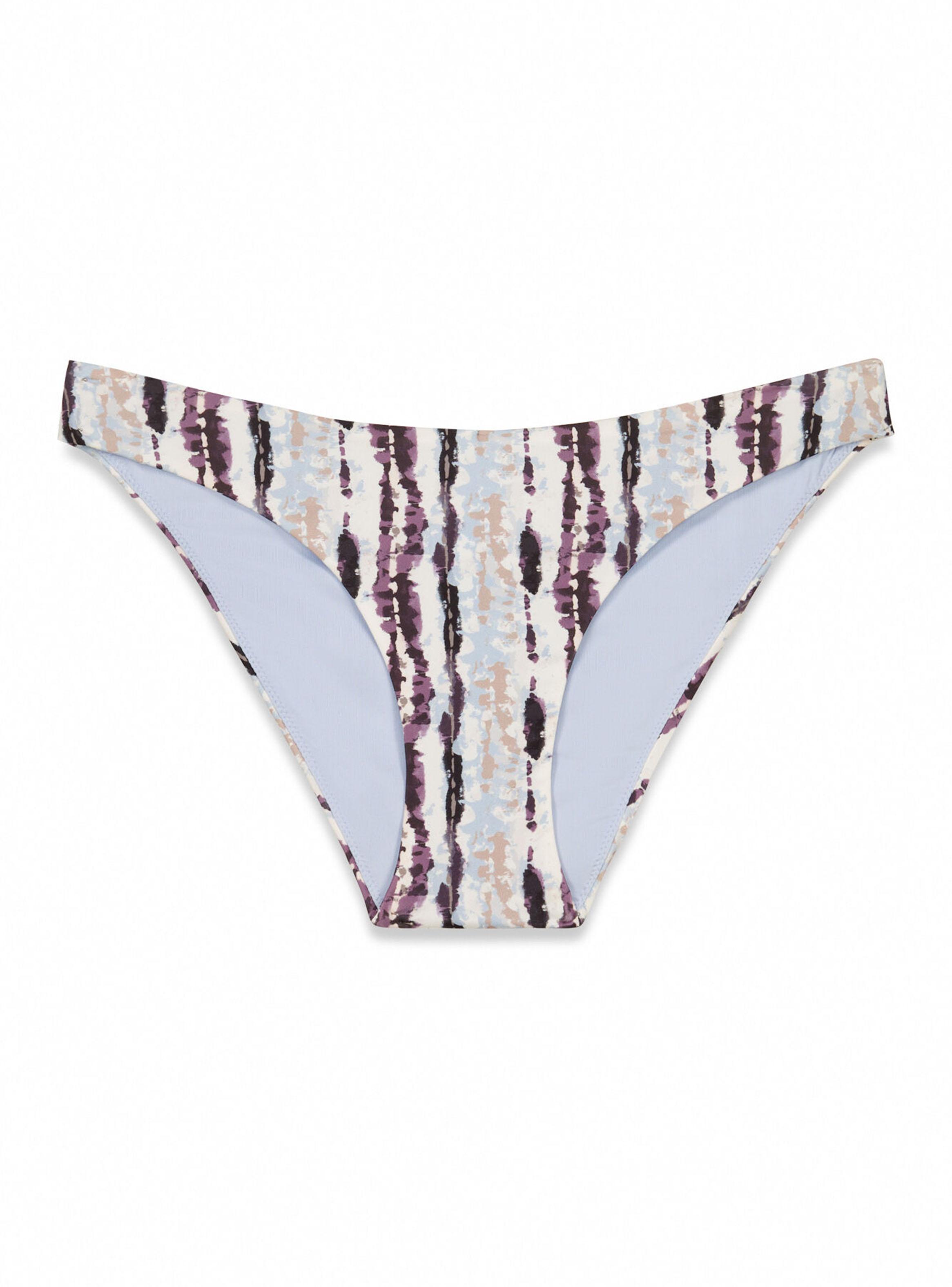 Calzón Bikini Clásico Estampado Tie Dye Café-6