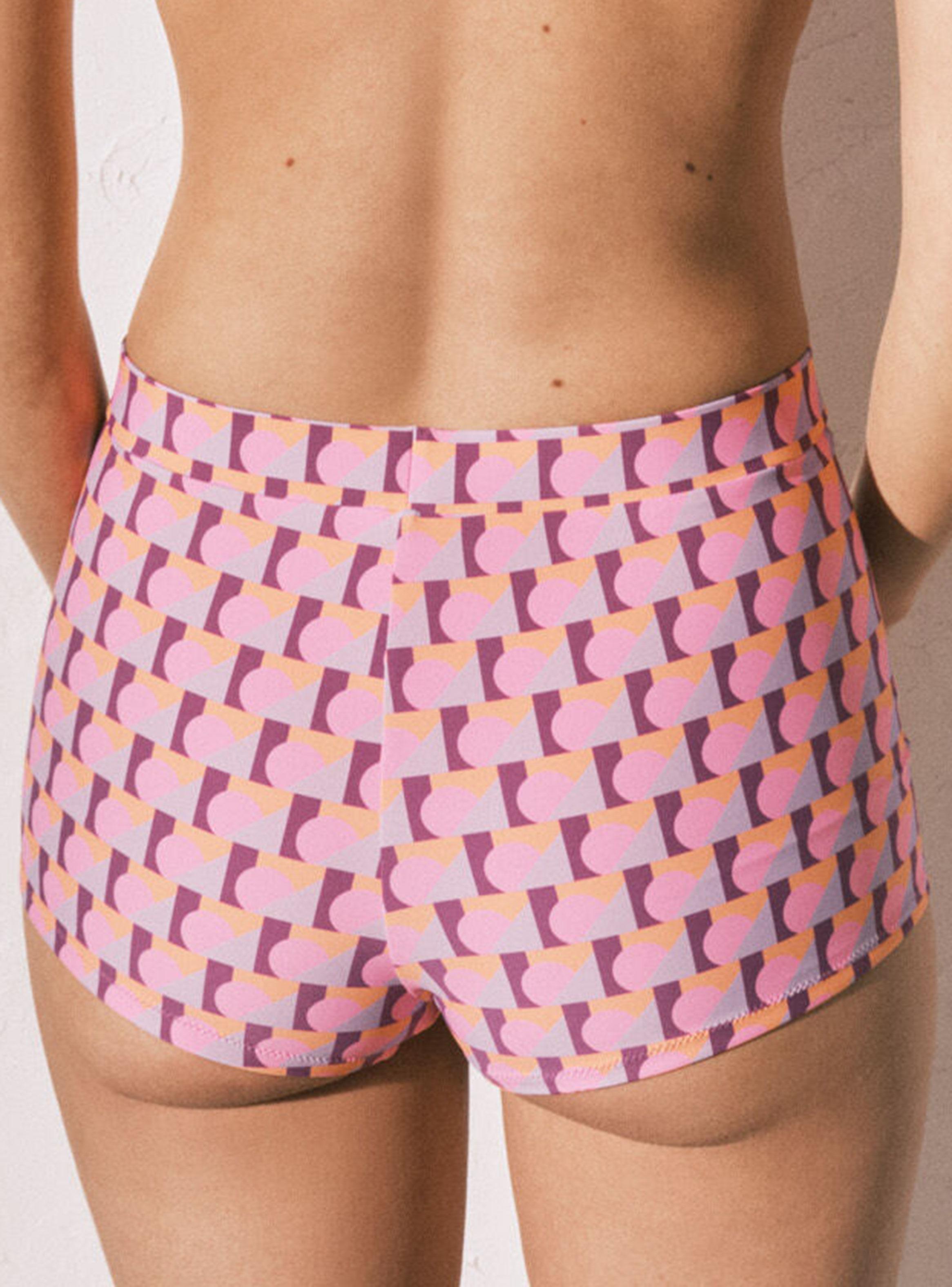 Boy Short Bikini Estampado Geométrico-1