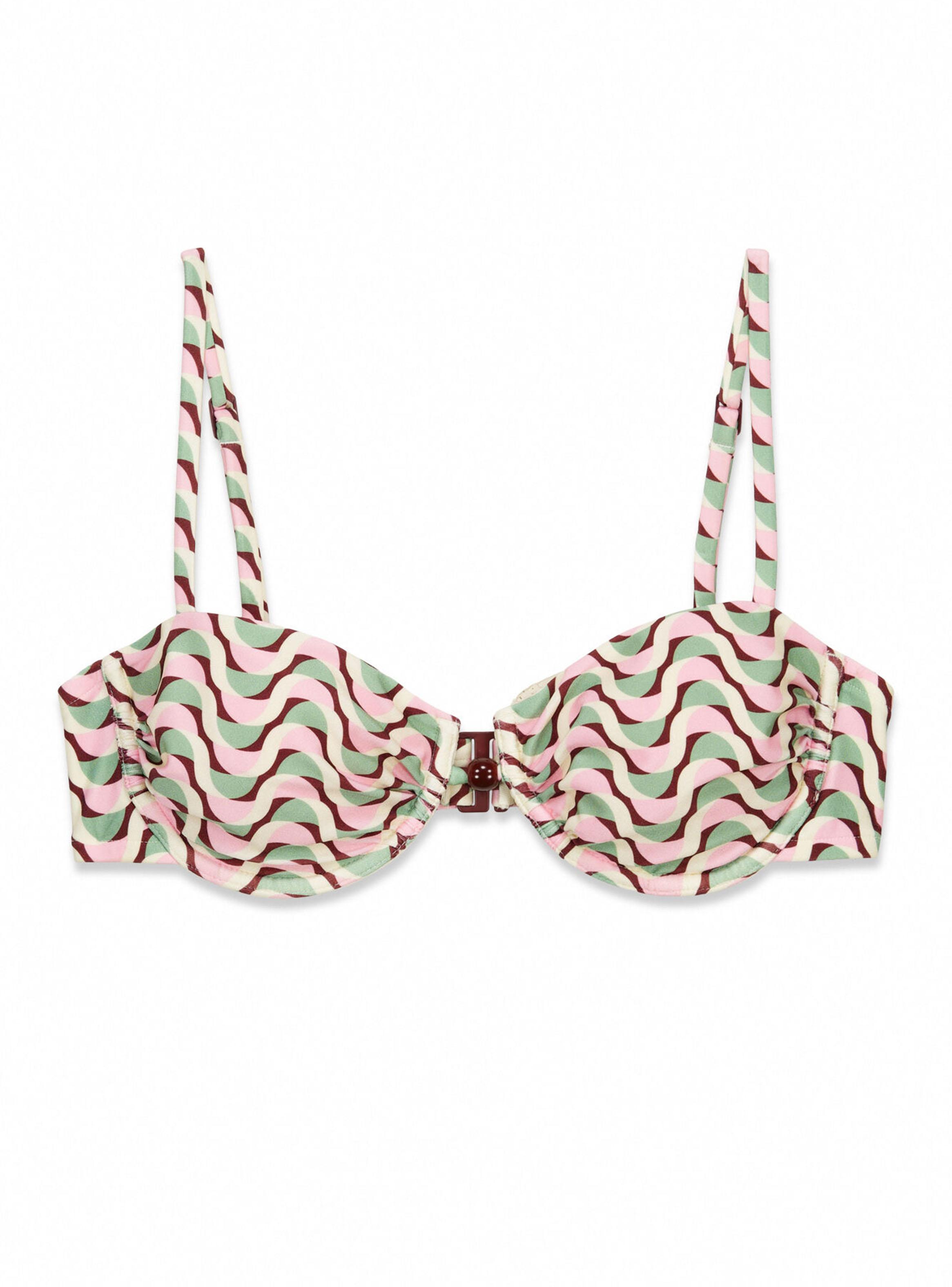 Top Bikini Balconette Estampado Geométrico-8