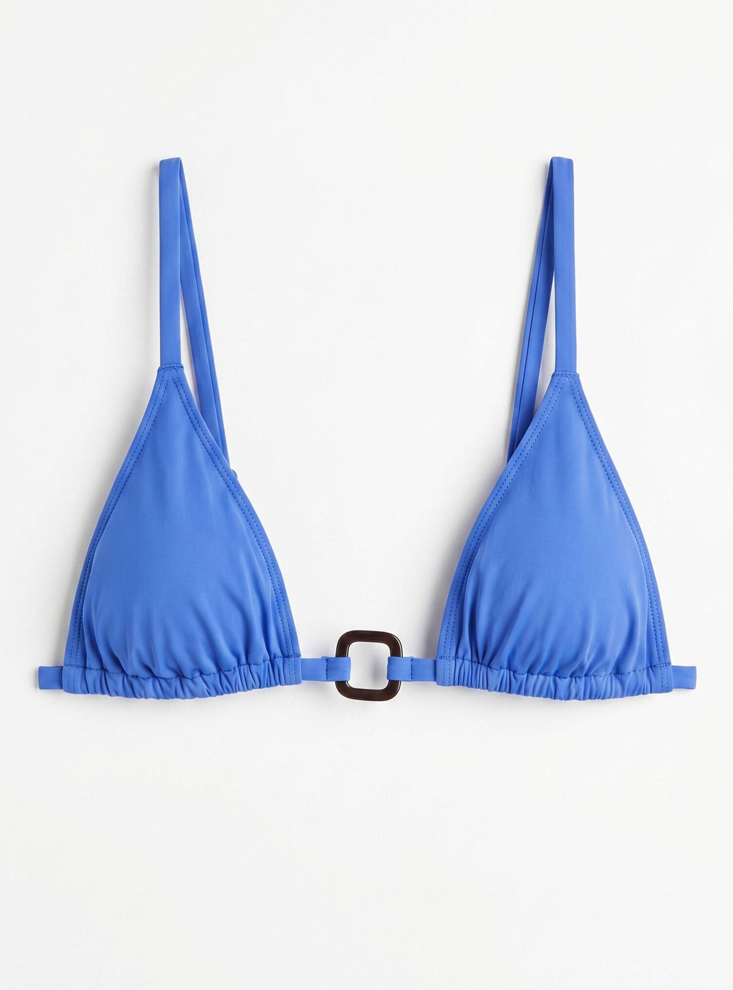 Top Bikini Triangular Cortina Azul-7