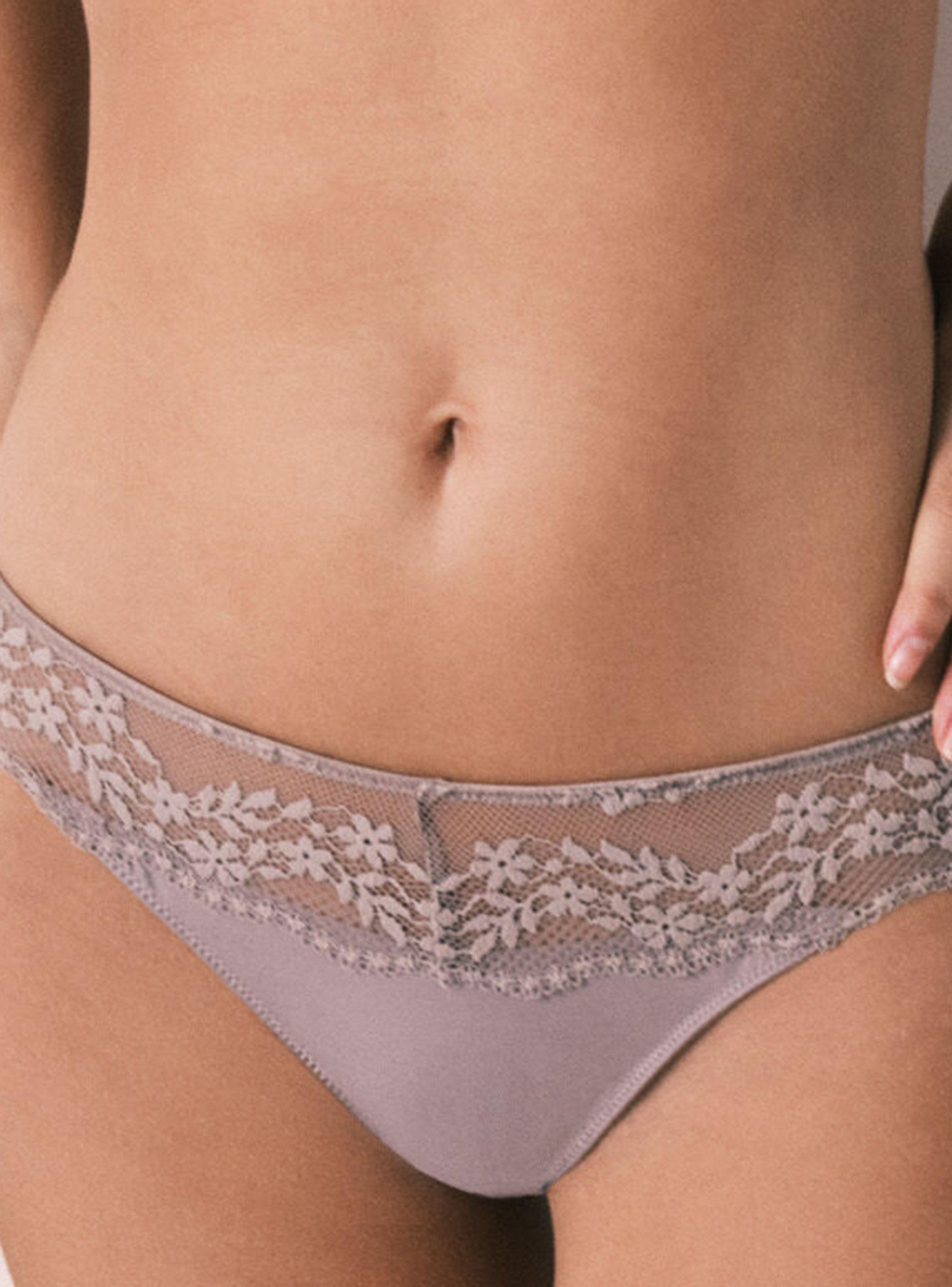 Calzón Clásico Modal y Encaje Beige-2