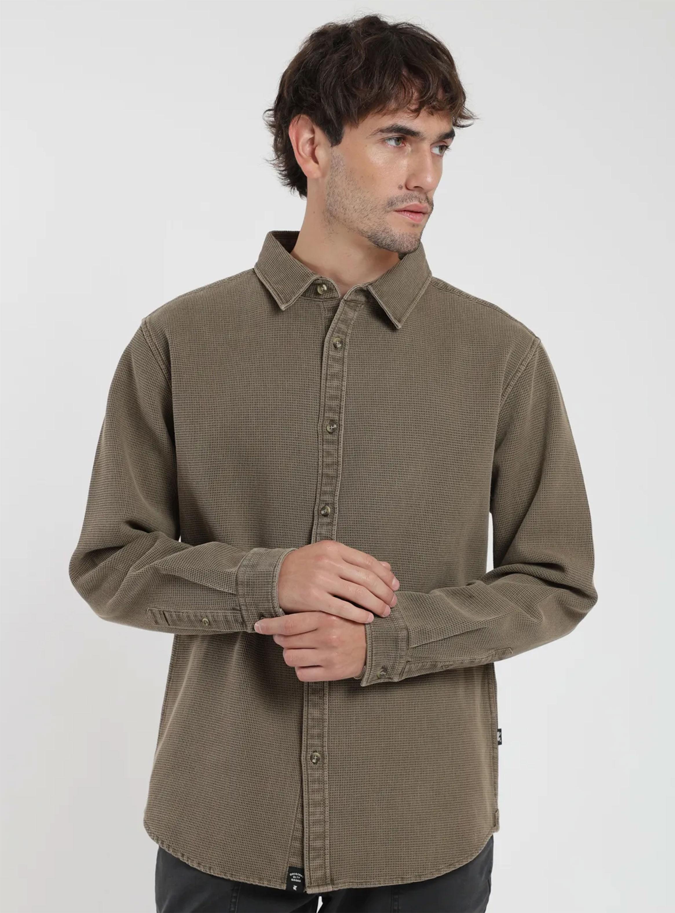 Camisa Manga Larga Waffle-0