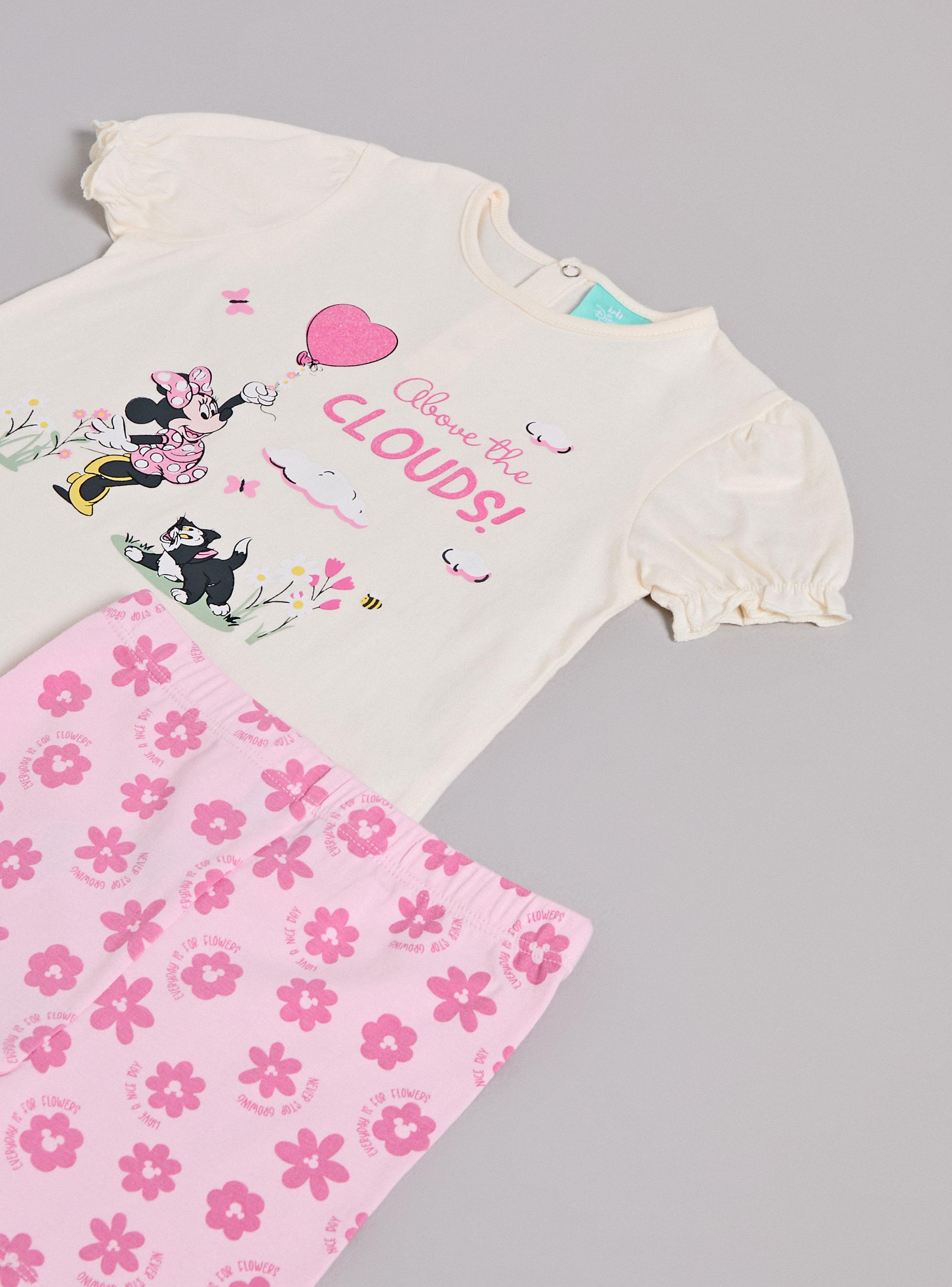 Conjunto Polera y Calza Corta Minnie Flores-3