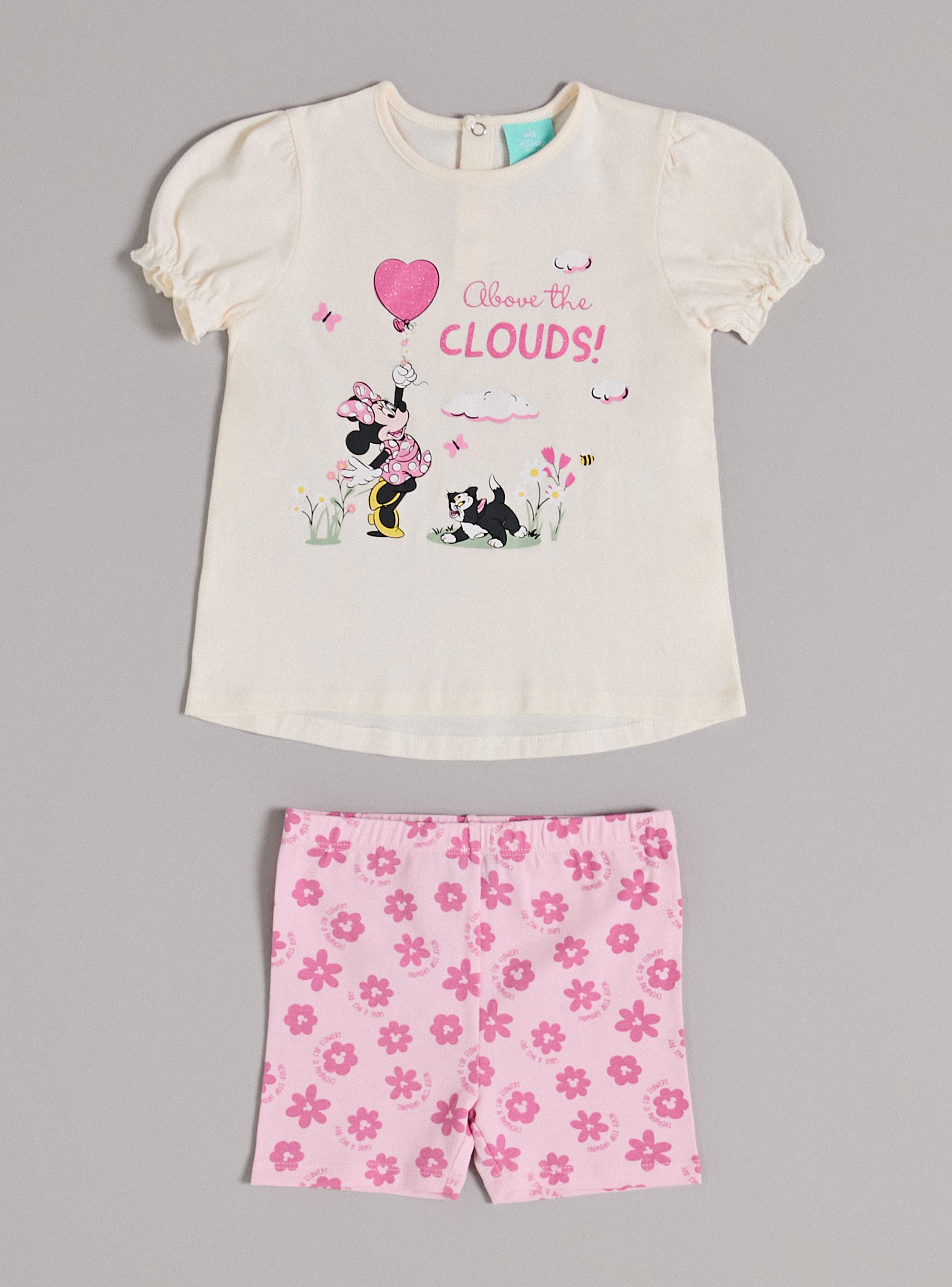 Conjunto Polera y Calza Corta Minnie Flores-1