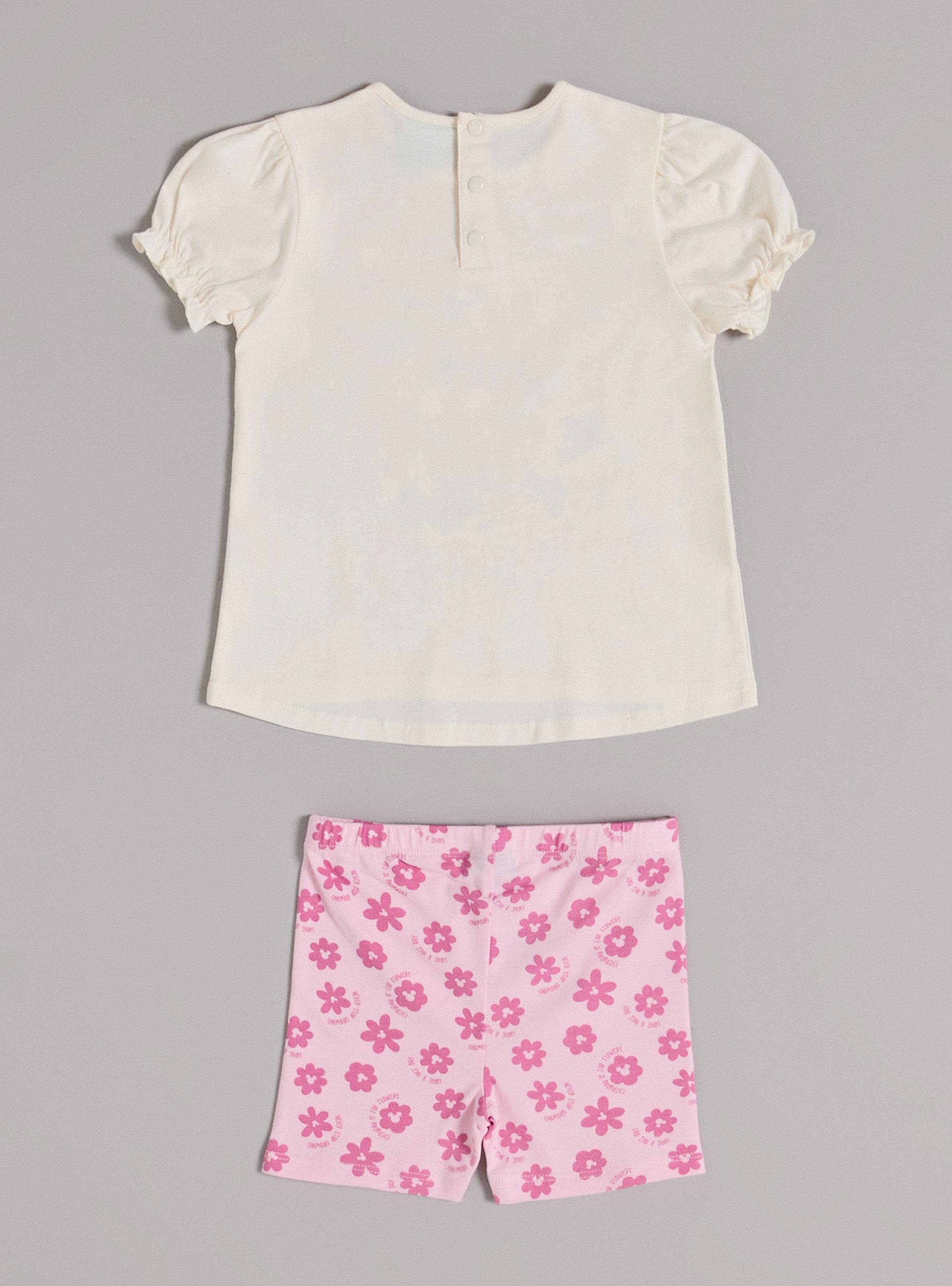 Conjunto Polera y Calza Corta Minnie Flores-2