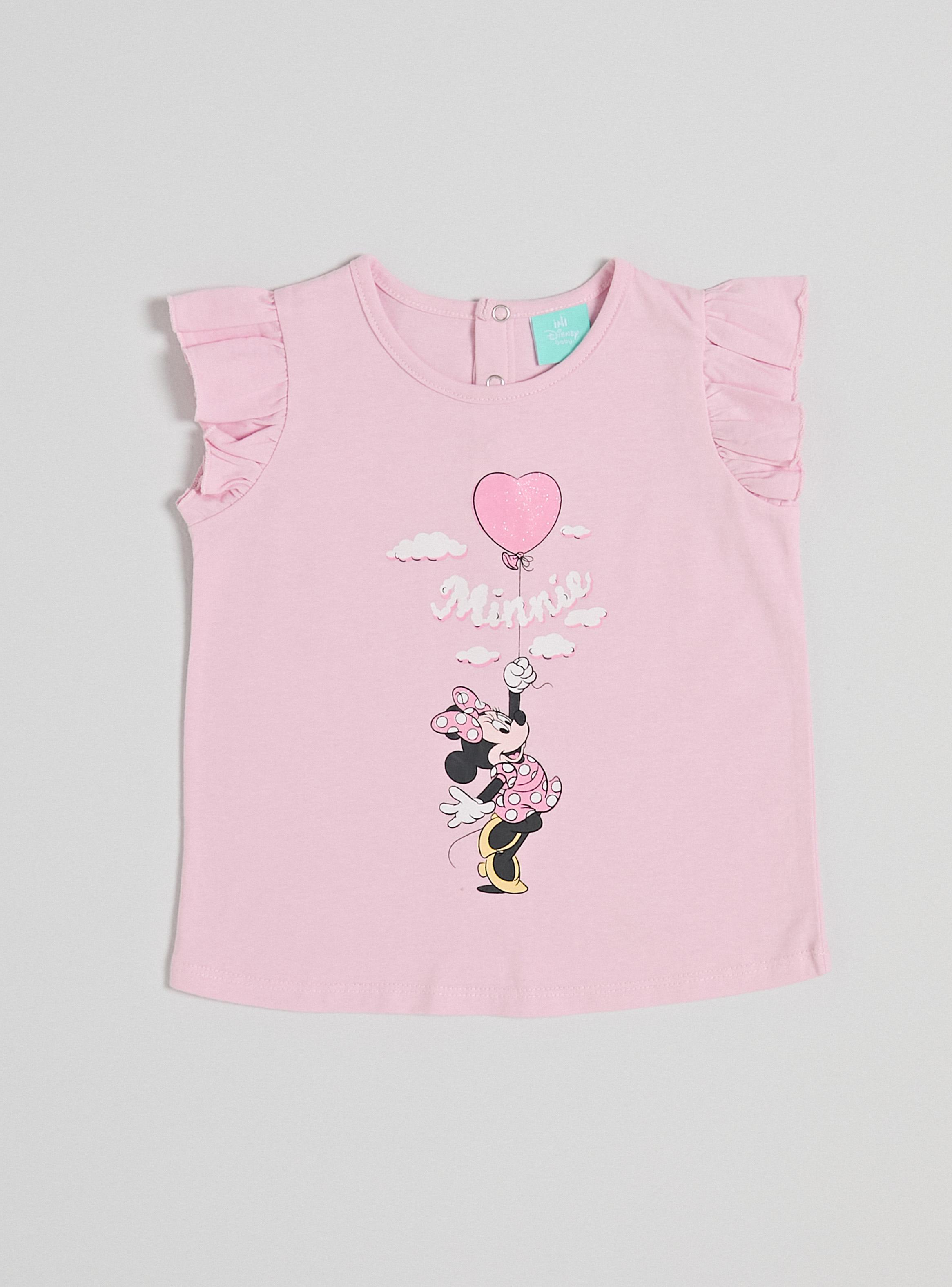 Polera Minnie Mouse Estampado con Brillos-1