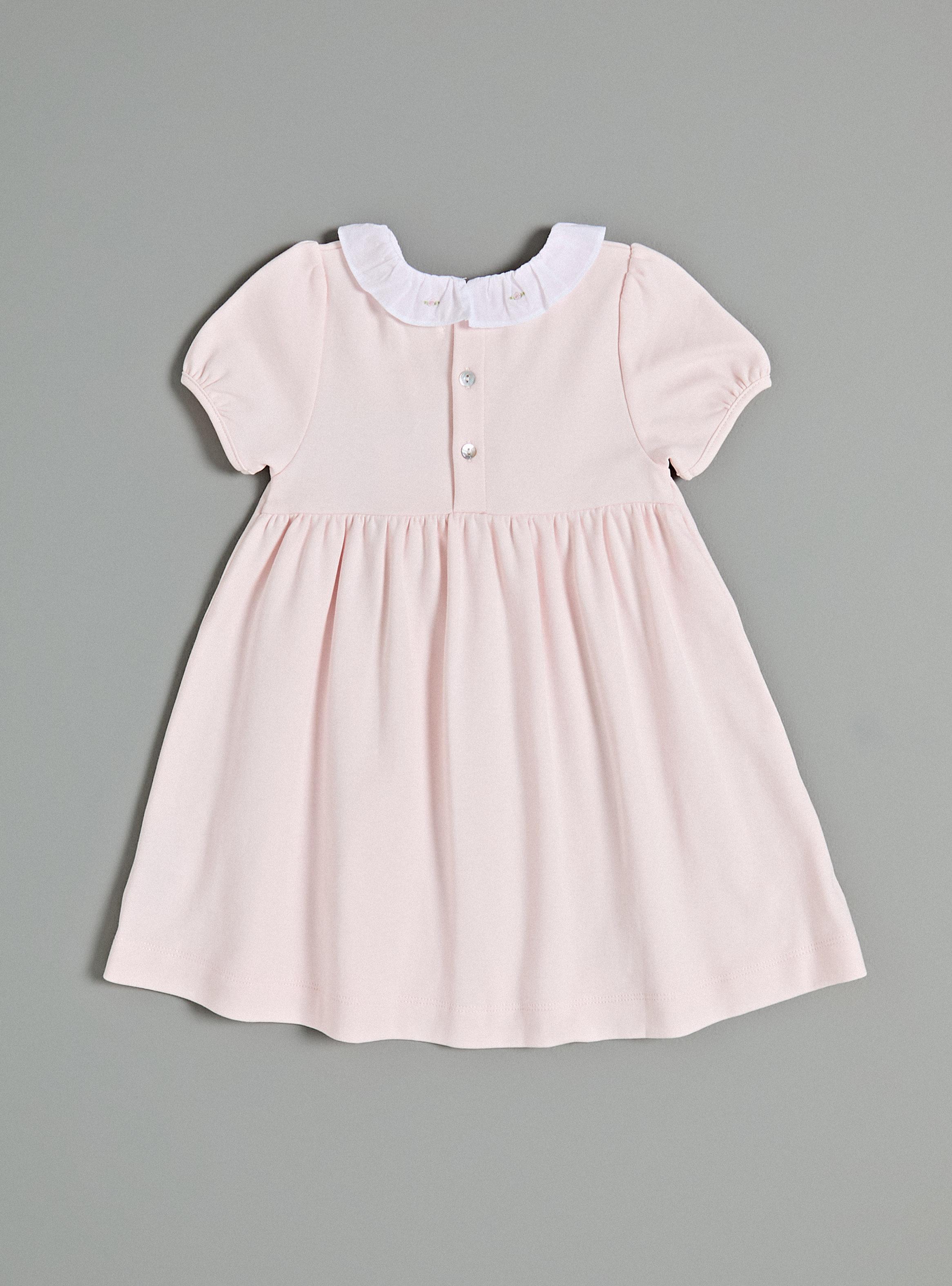 Vestido con Cuello y Centro Punto Smock Gold-2