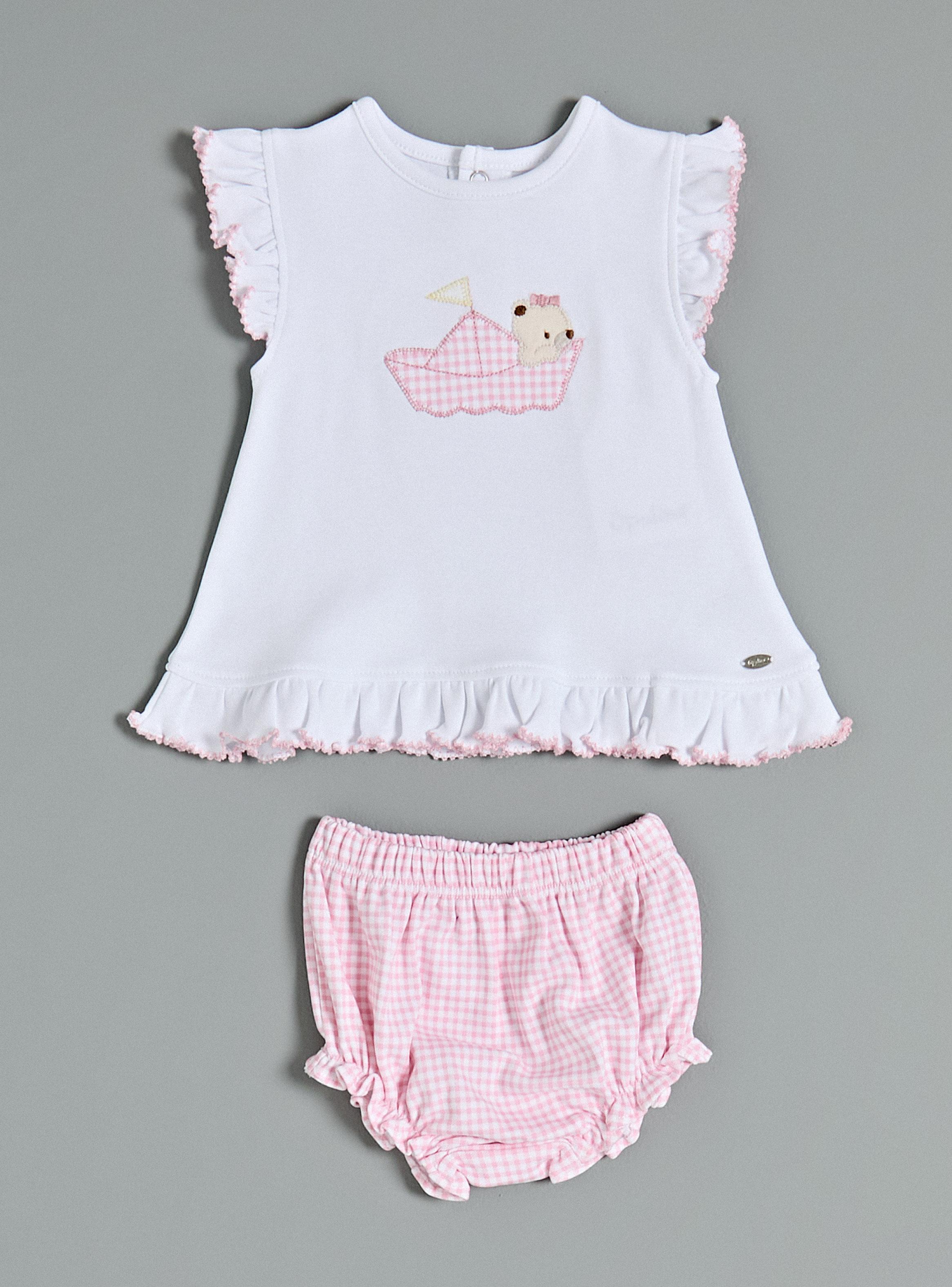Conjunto Aplicación de Tela con Short Vichy-1