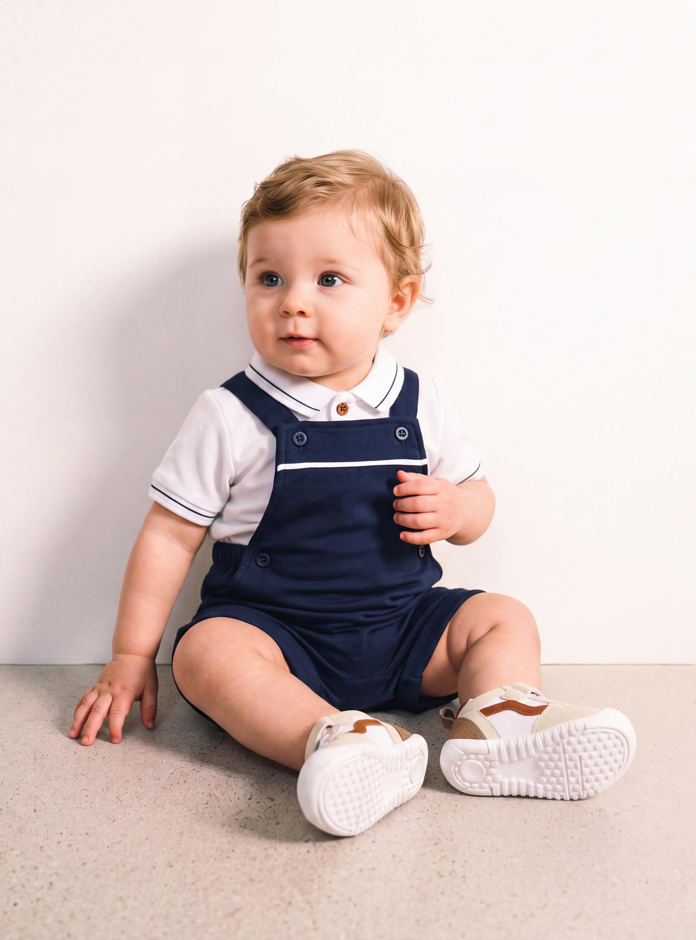 Conjunto Jardinera Cruzada con Polera Niño-0