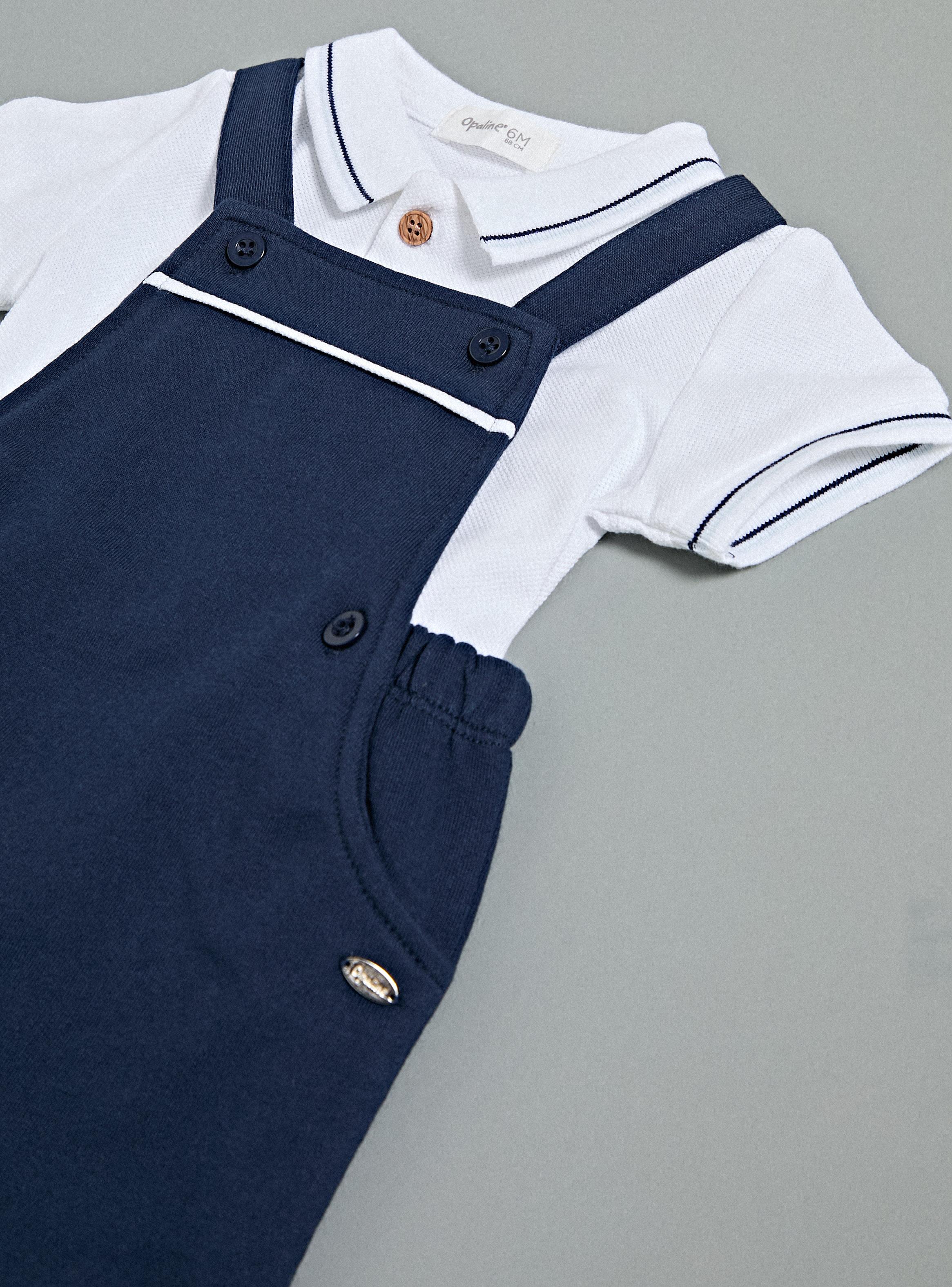 Conjunto Jardinera Cruzada con Polera Niño-3