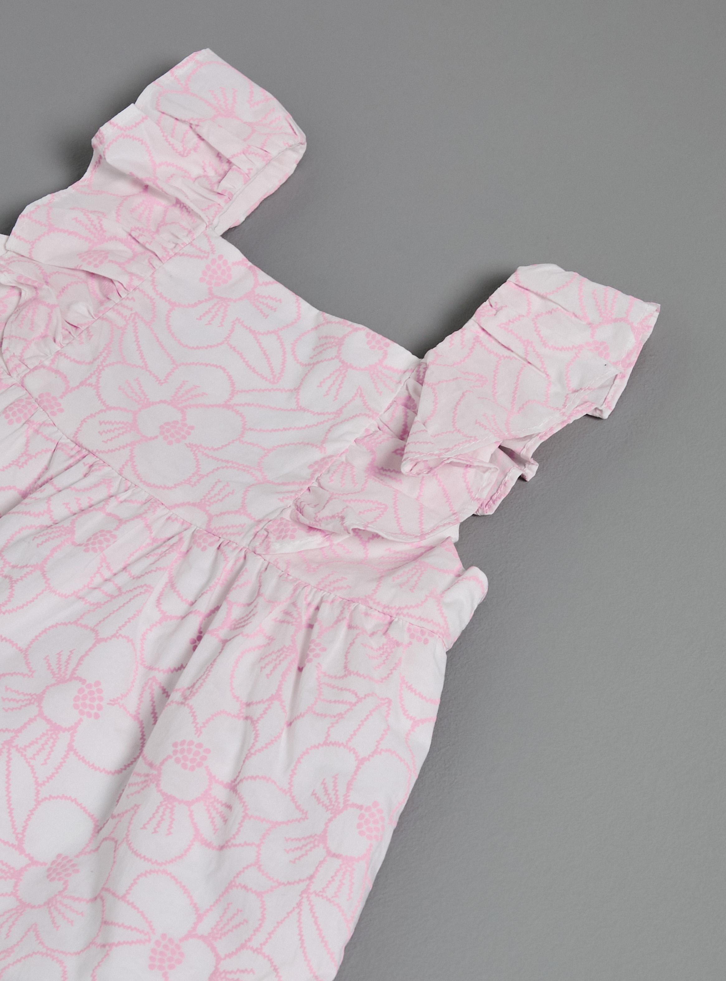 Blusa con Flores Estampadas en Relieve y Vuelitos Hombro-3