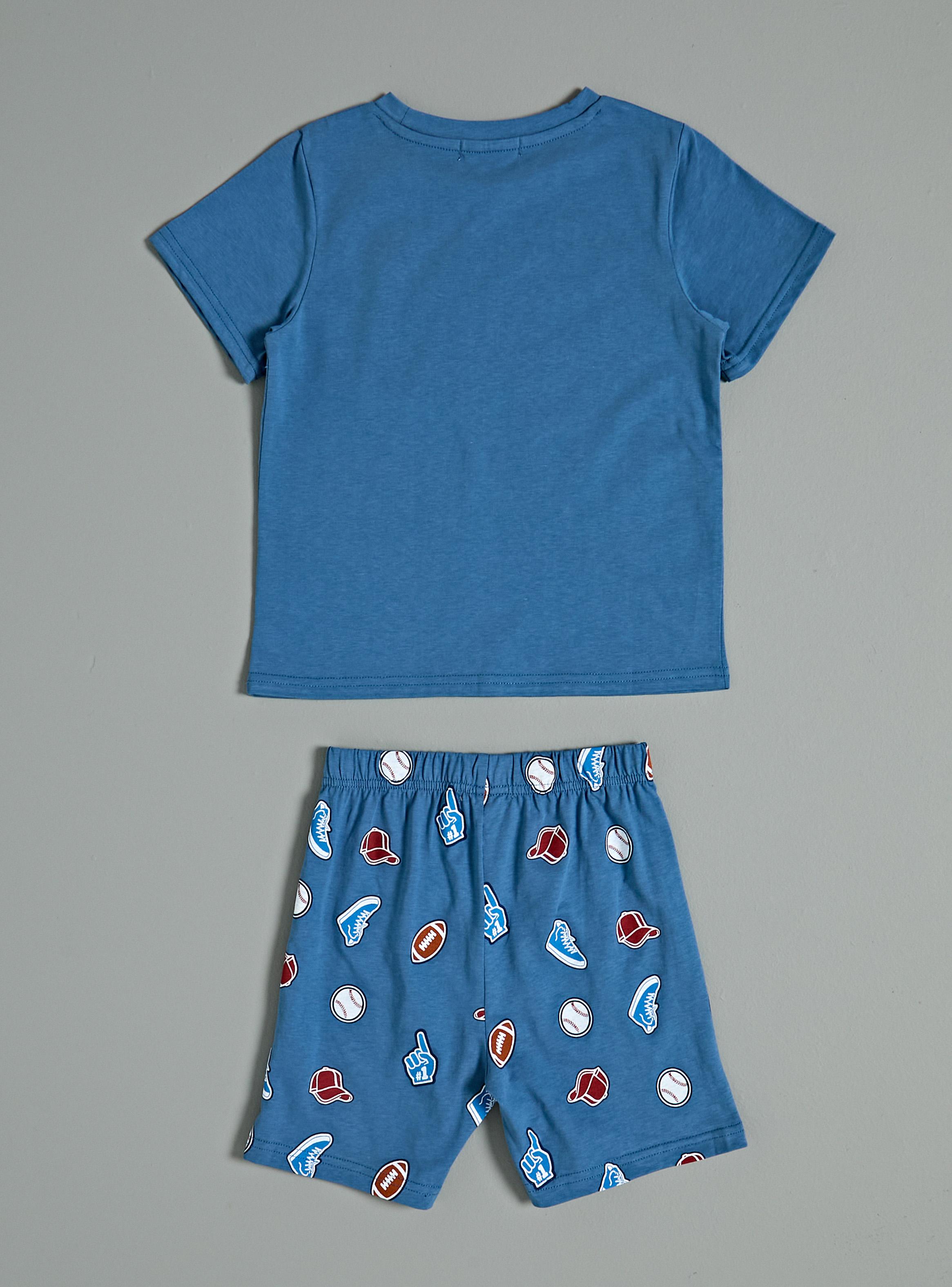 Pijama Manga Corta con Estampado Figuras Niño-2