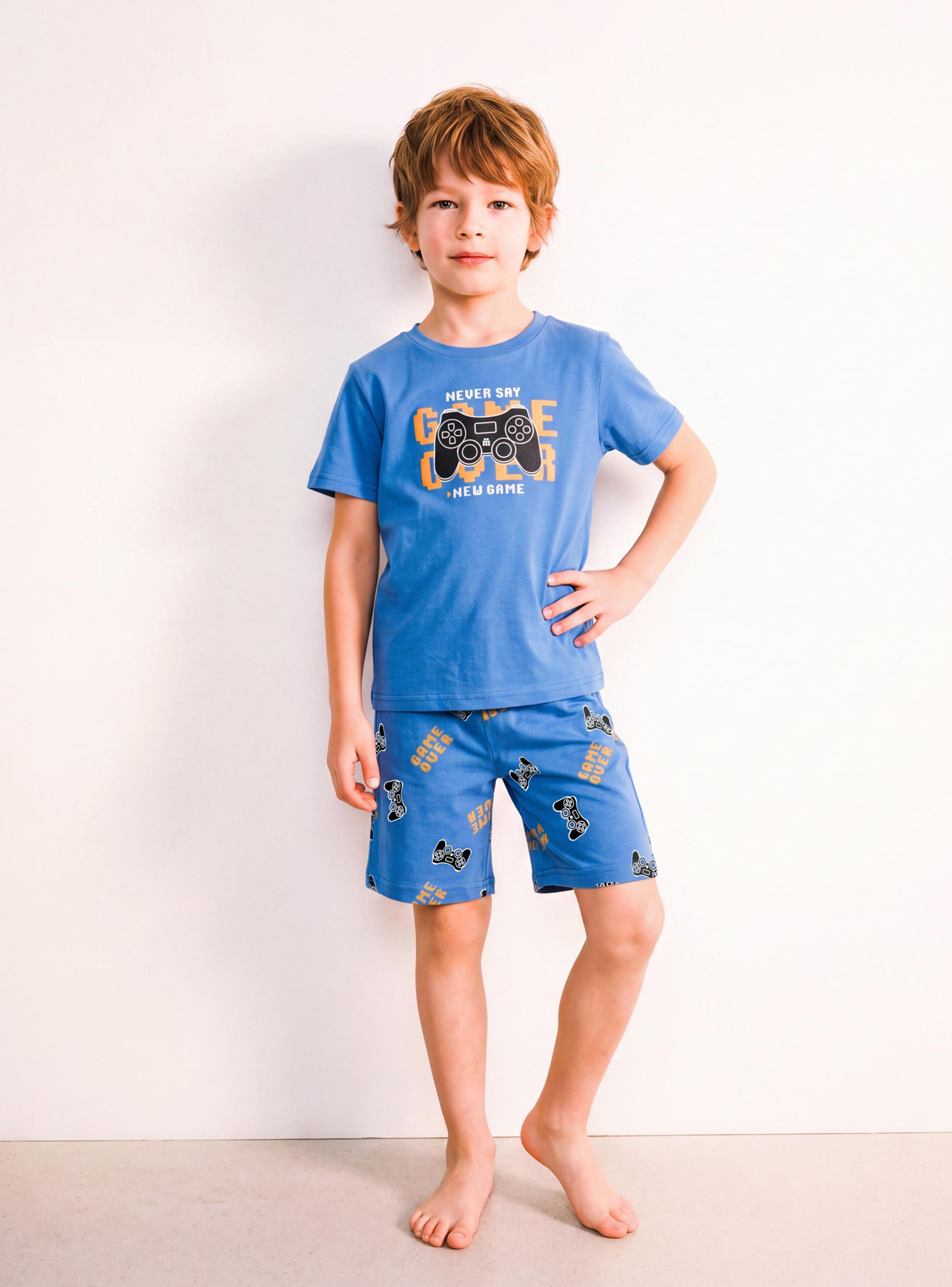 Pijama Manga Corta con Estampado Figuras Niño-0