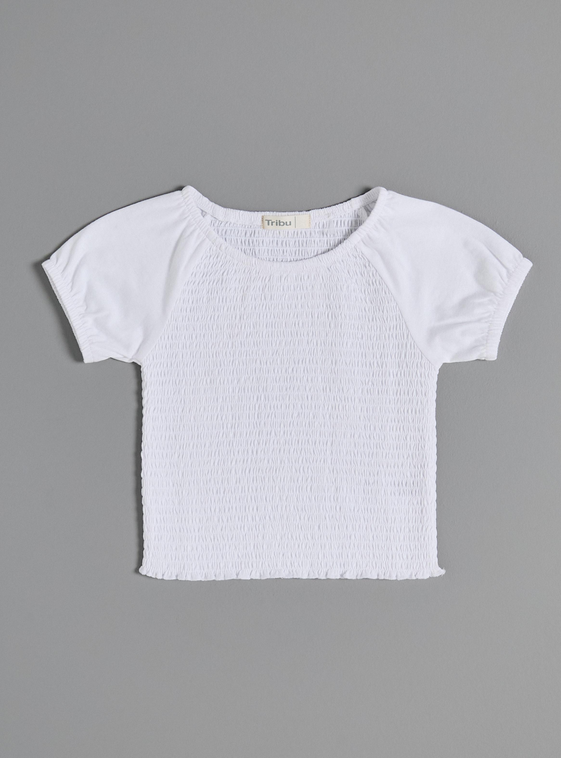 Polera Diseño Panal Elasticado Color Sólido-1