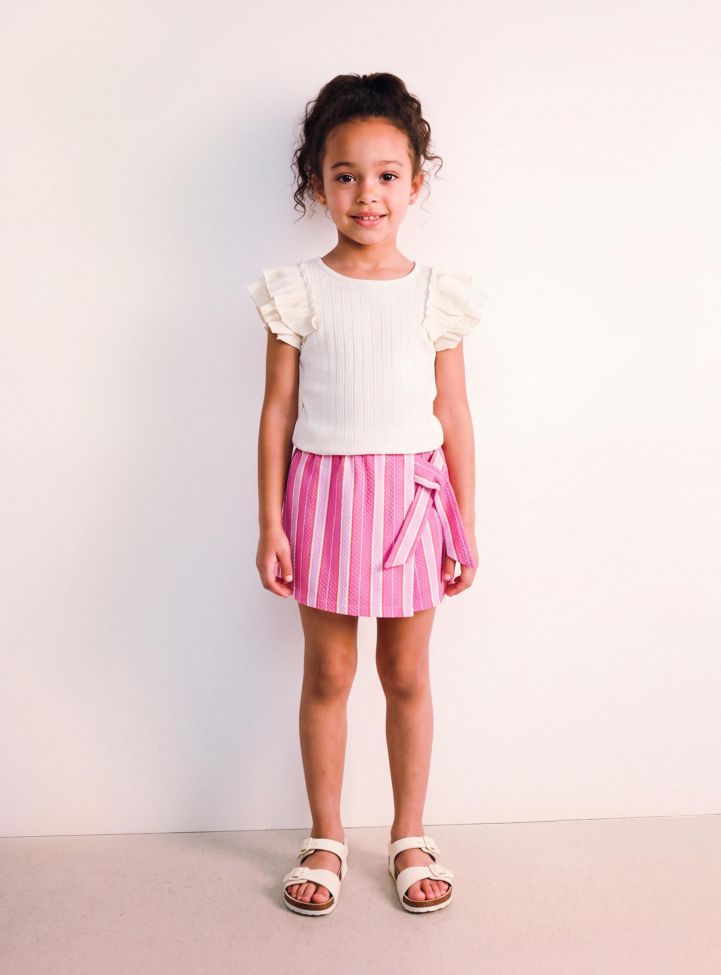 Short Skort Tela Confortable con Diseño Estampado-0