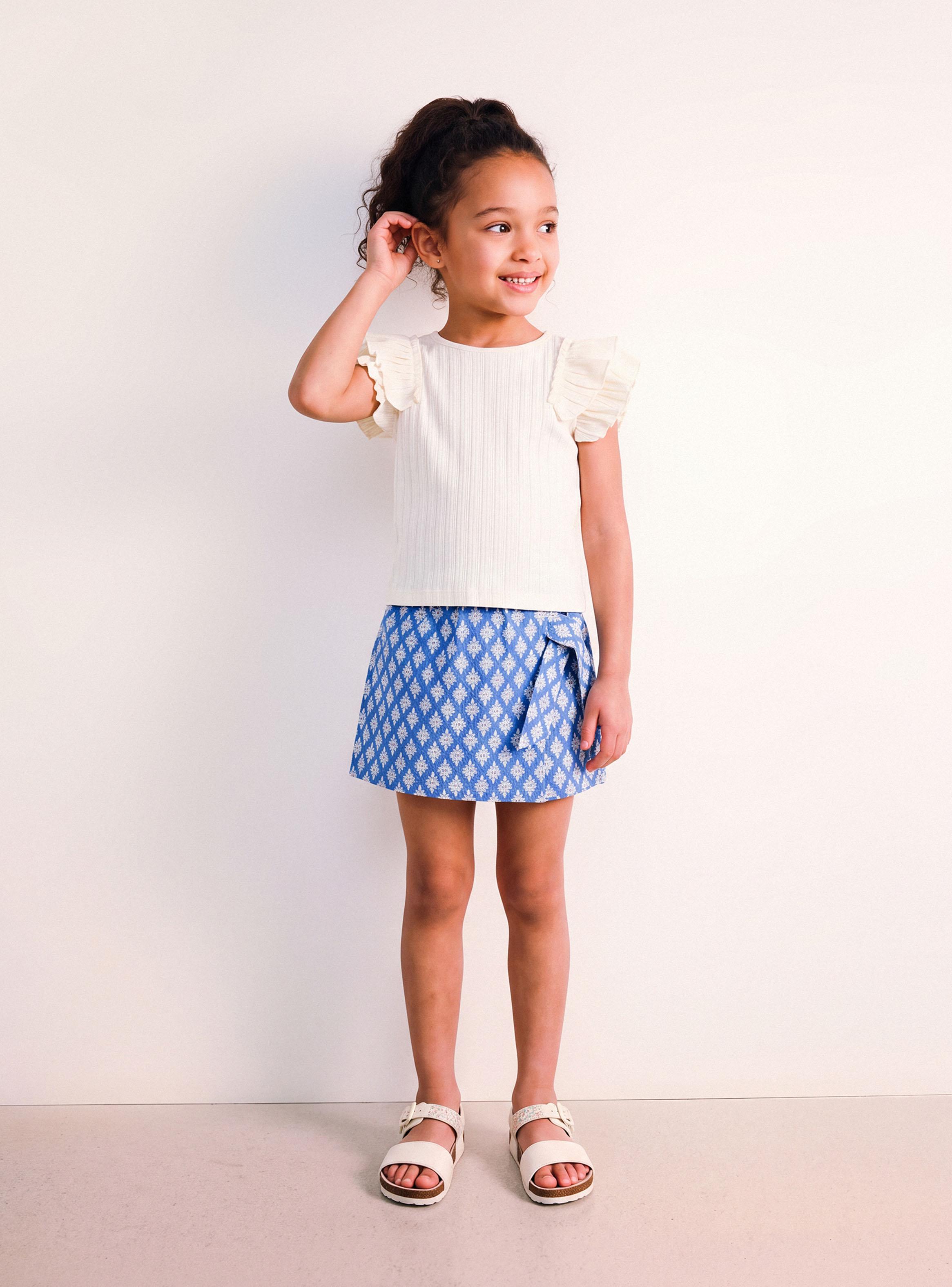Short Skort Tela Confortable con Diseño Estampado-0
