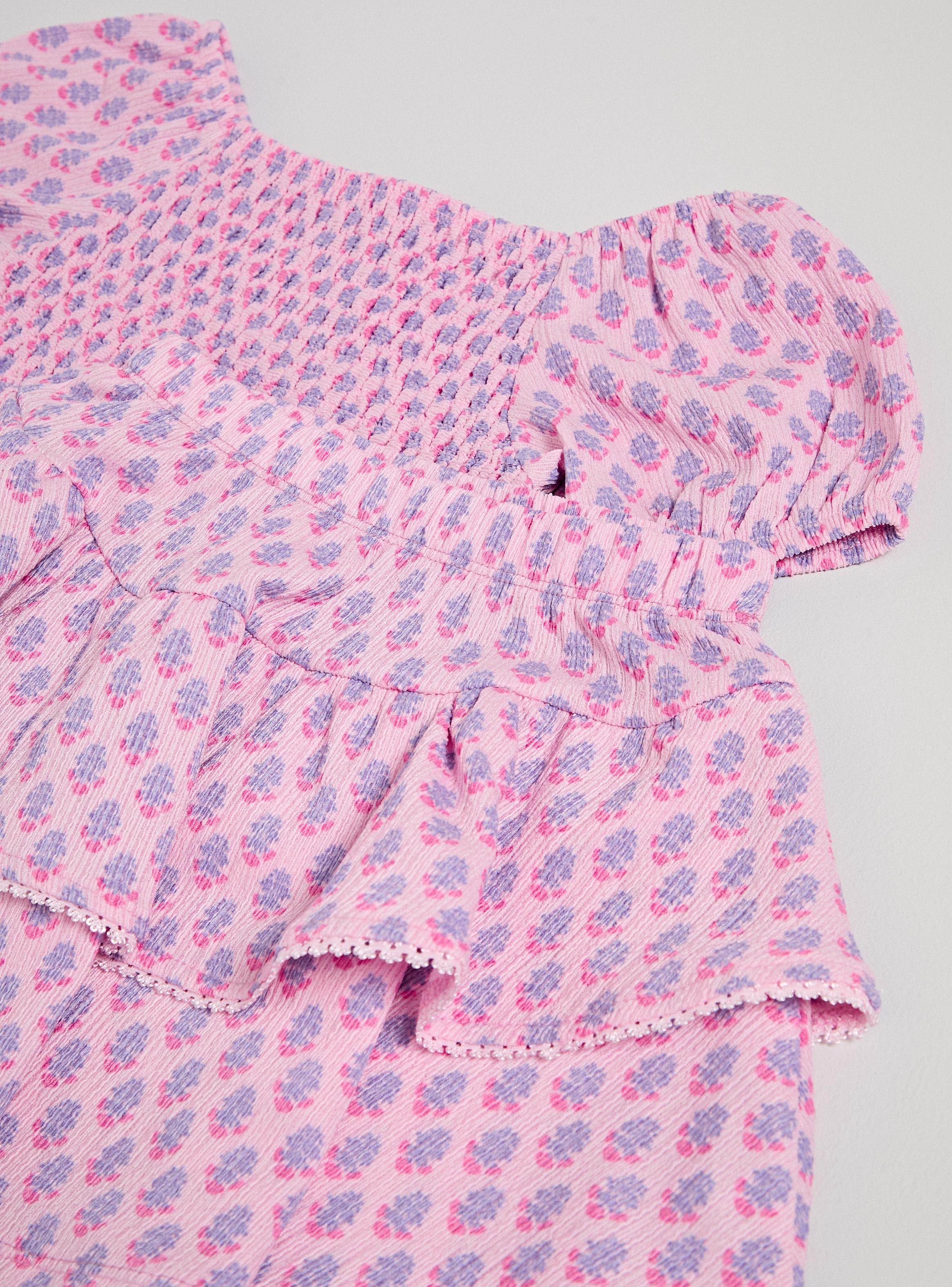 Conjunto Falda y Top Tela Texturada Diseño Estampado-3