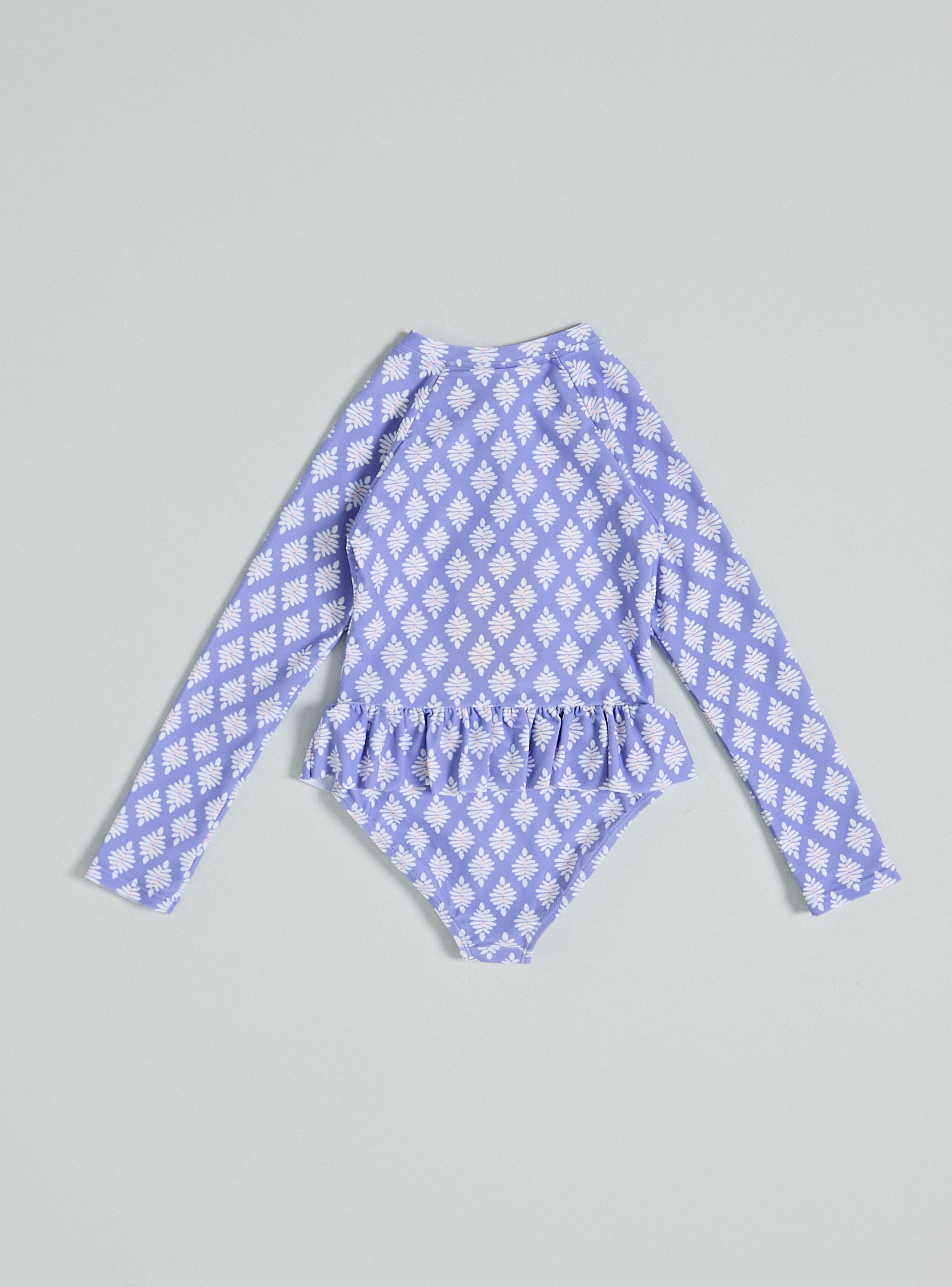 Traje de Baño Estampado con Vuelo en Cintura-2