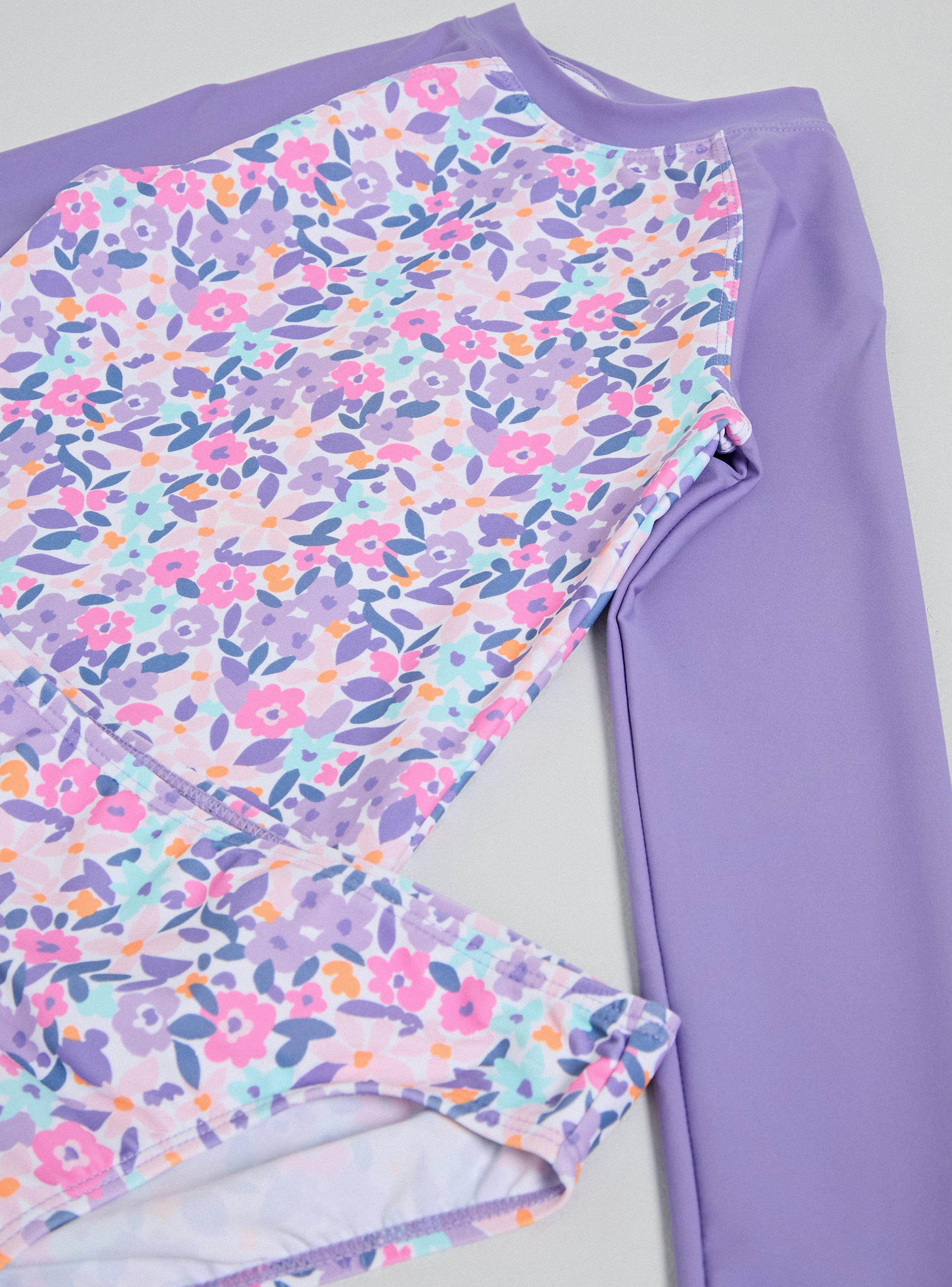 Traje de Baño Estampado con Manga Larga-3