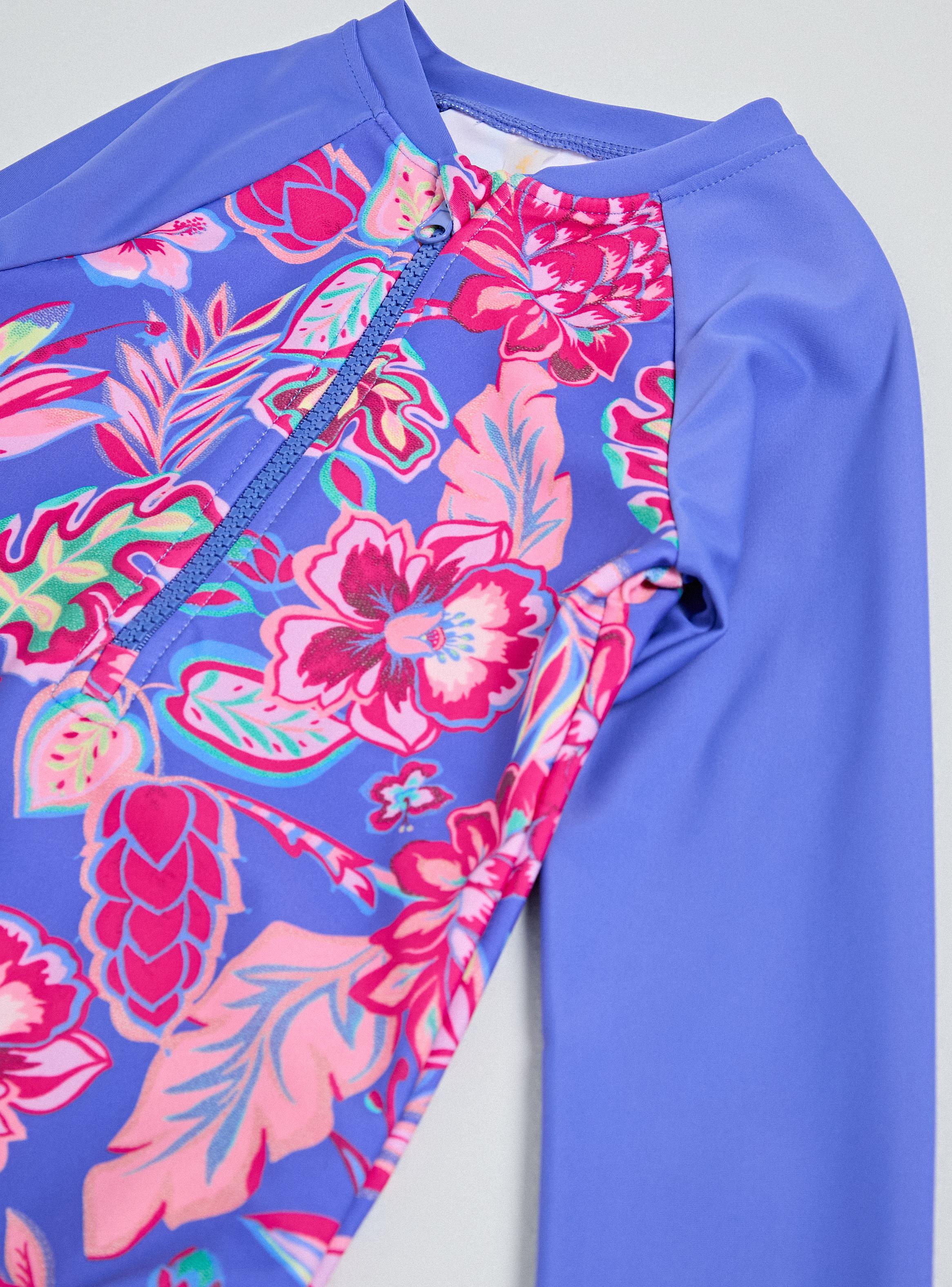 Traje de Baño Diseño Estampado con Mangas Color-2