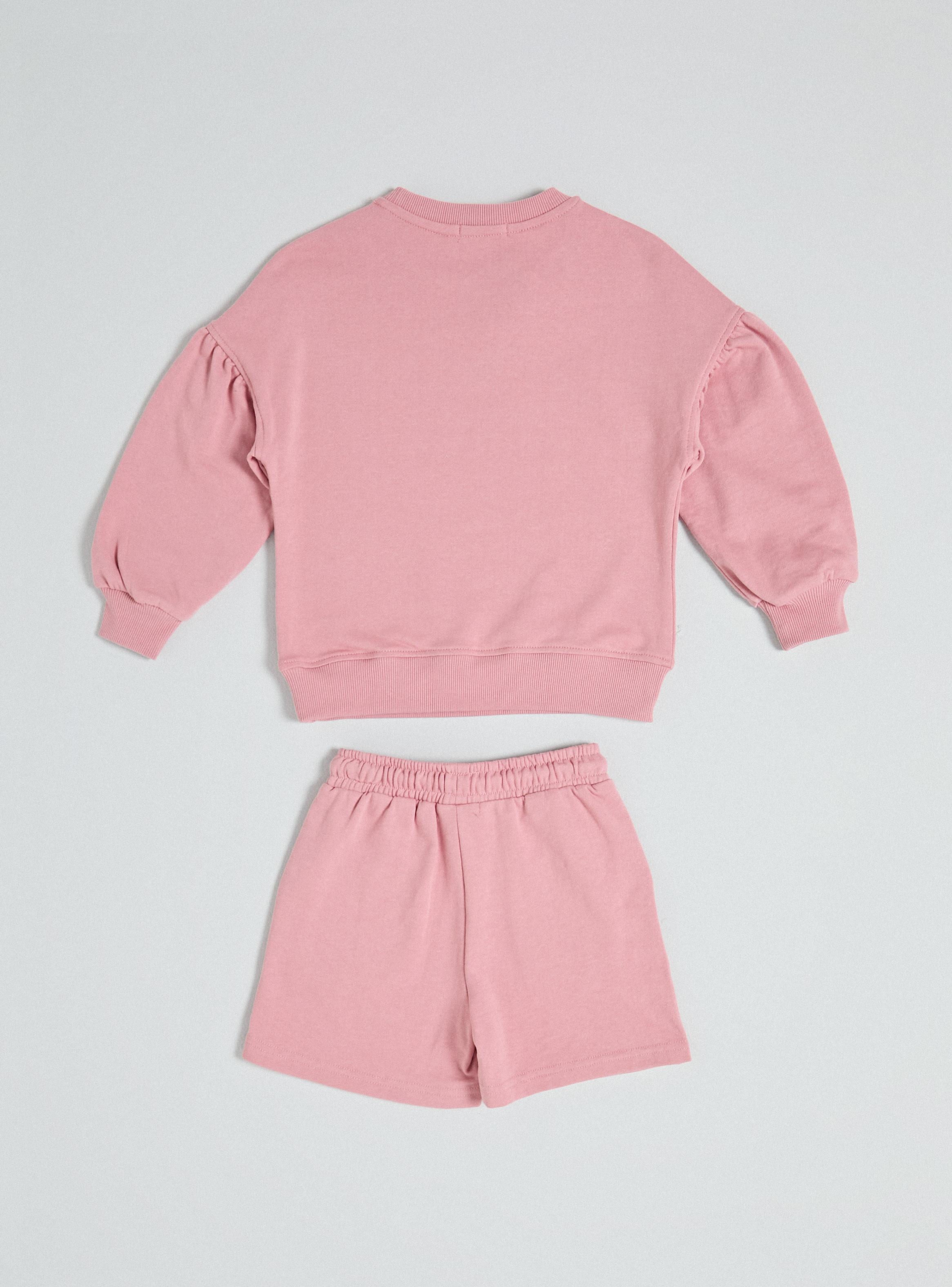 Conjunto Polerón y Short Verano con Estampado Frontal-2
