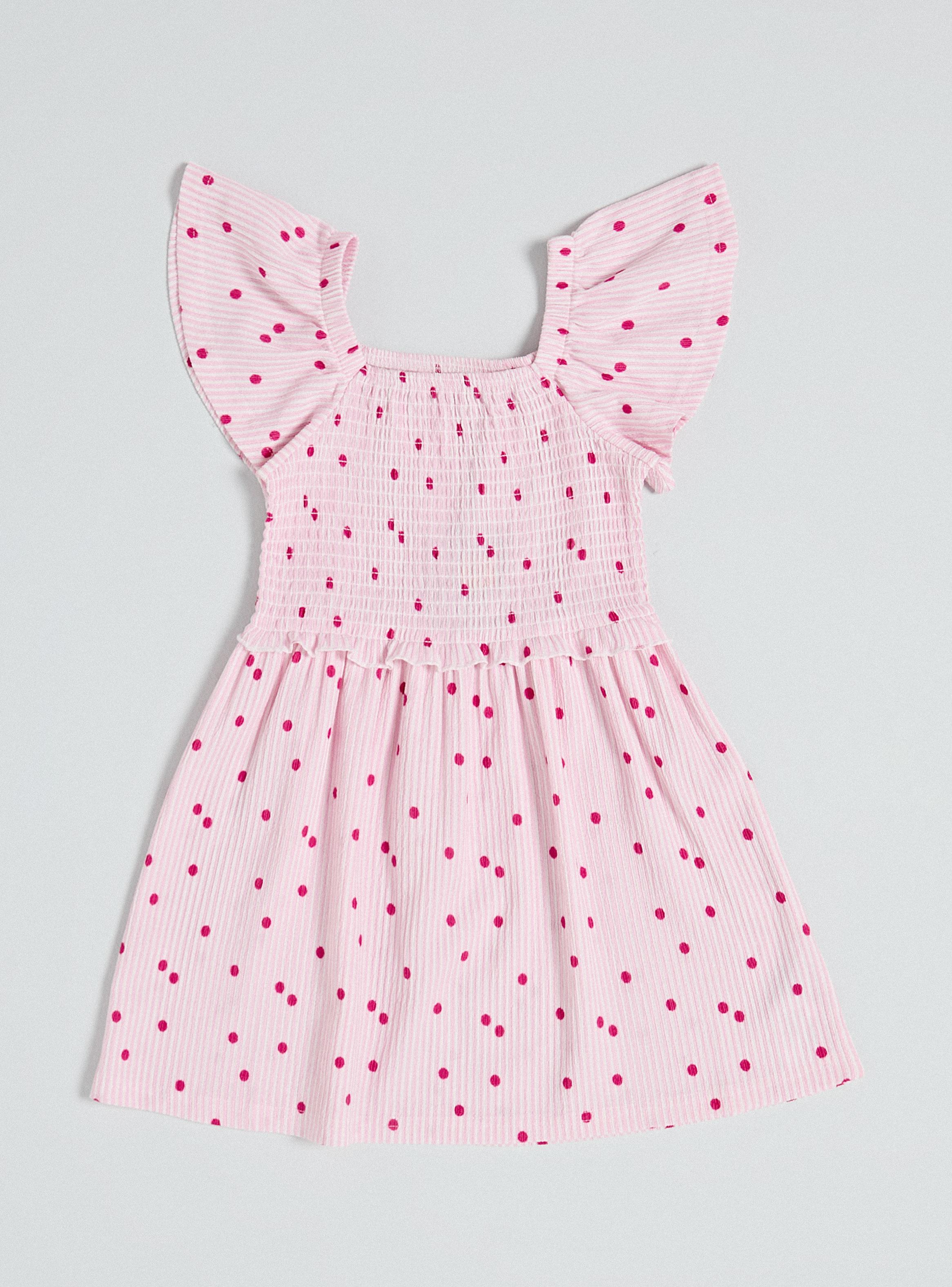 Vestido Mangas Vuelos con Diseño Estampado-1