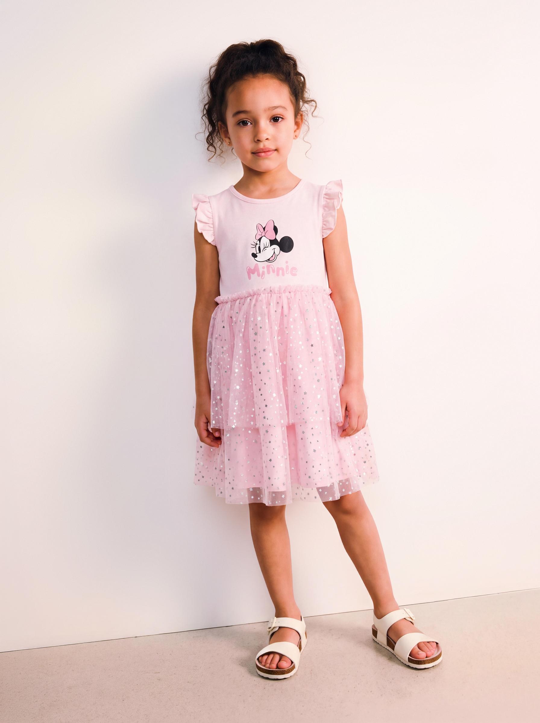 Vestido Falda Tul Brillos Minnie Mouse-0