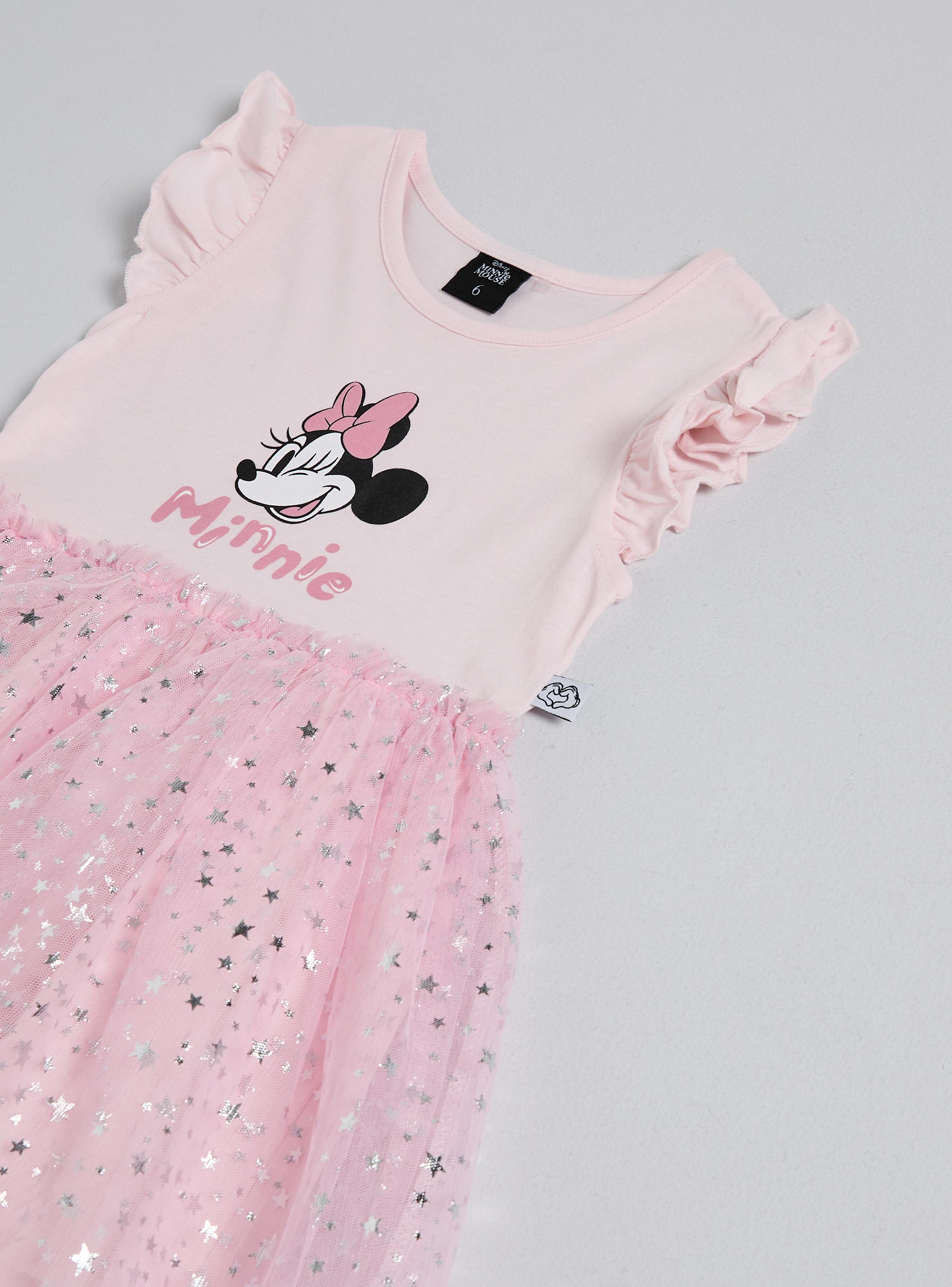 Vestido Falda Tul Brillos Minnie Mouse-3