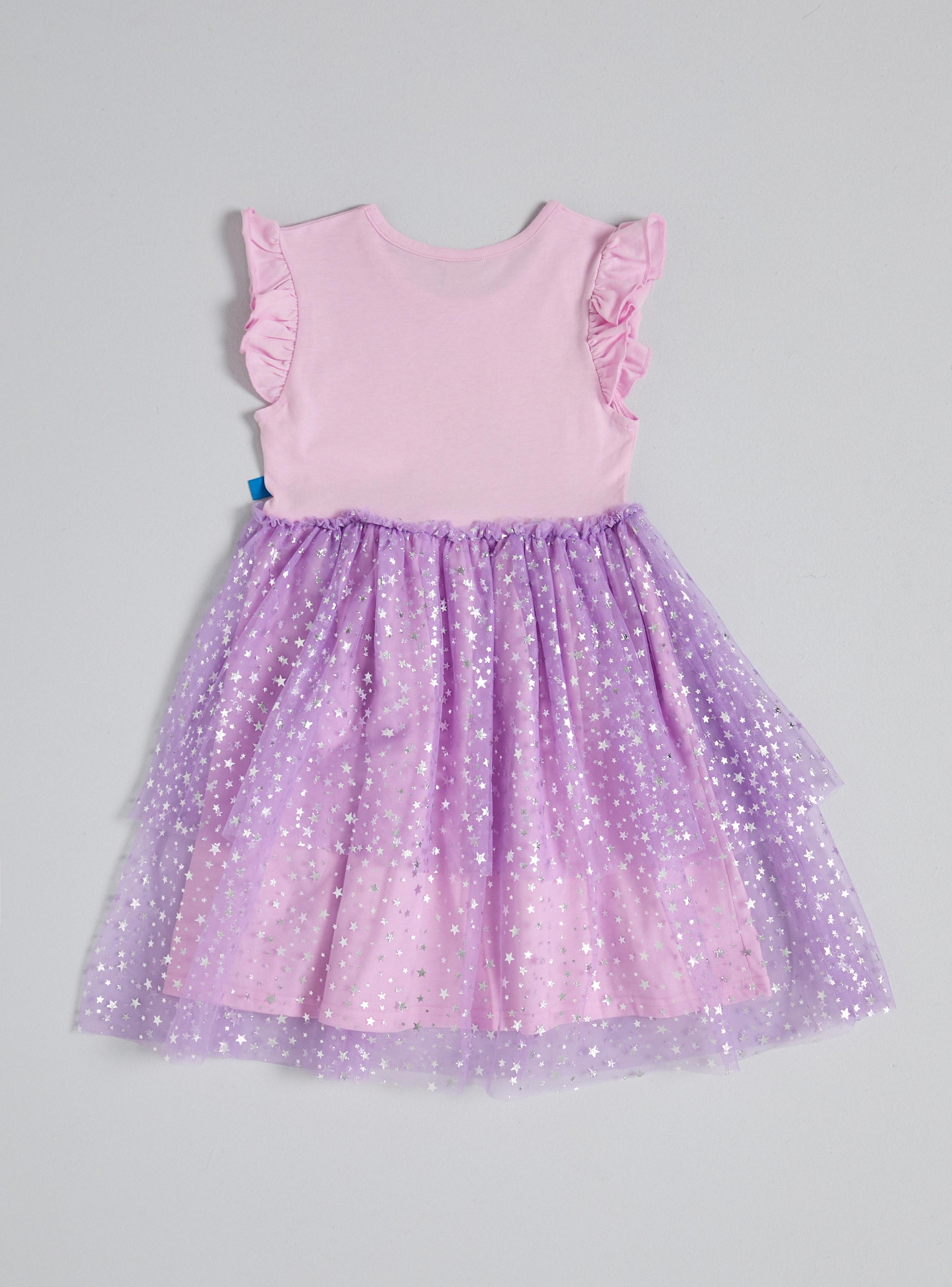 Vestido Falda Tul Brillos Stitch Ángel-2