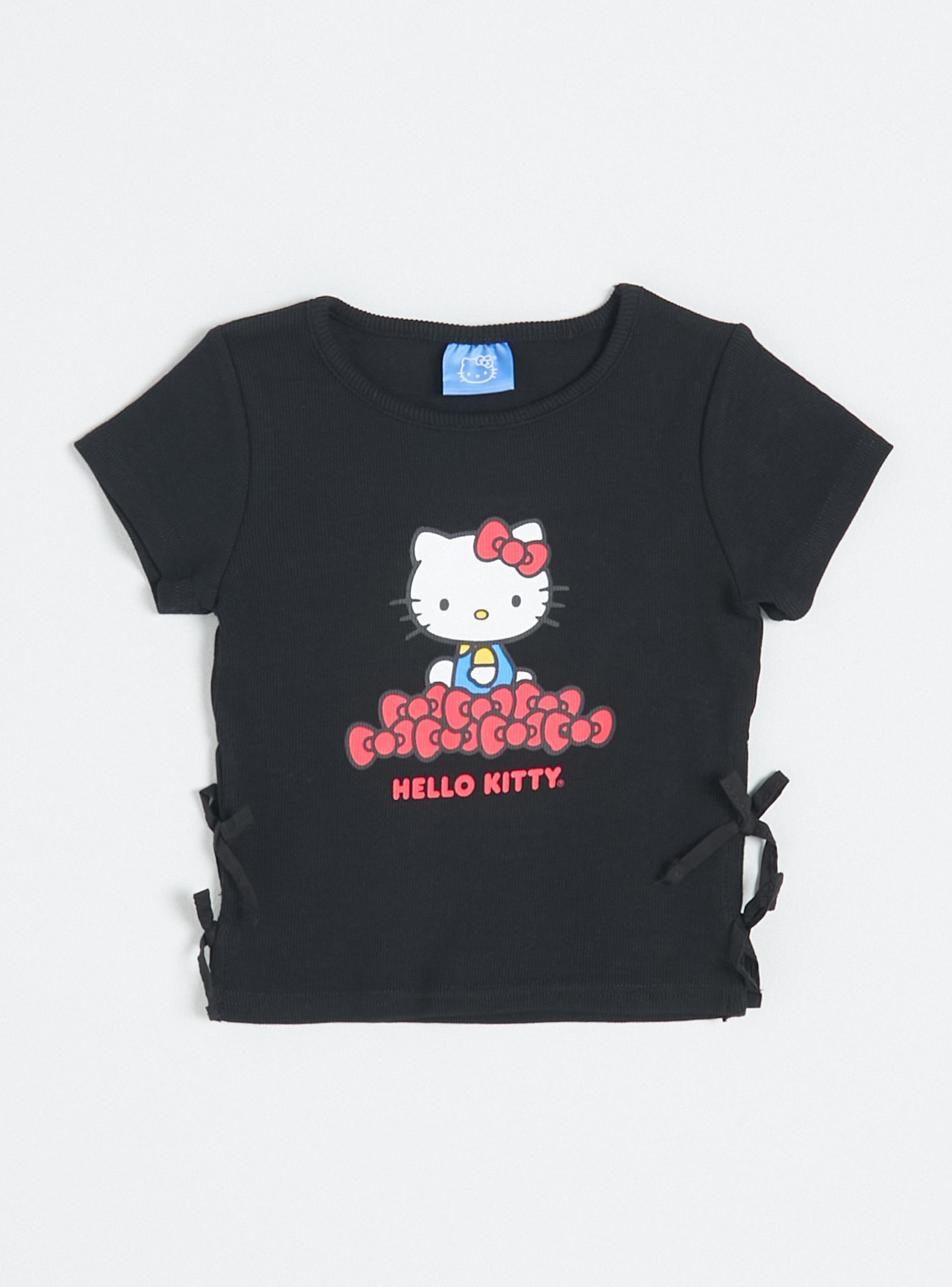 Polera Rib Hello Kitty con Lazos en Costados-1