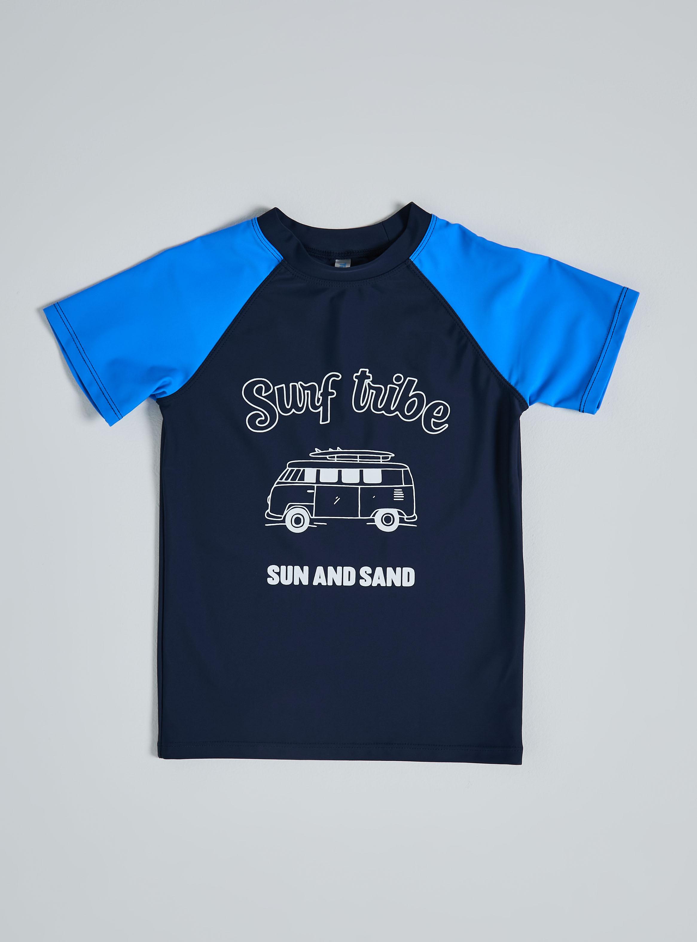 Traje de Baño Polera Estampado Niño-0