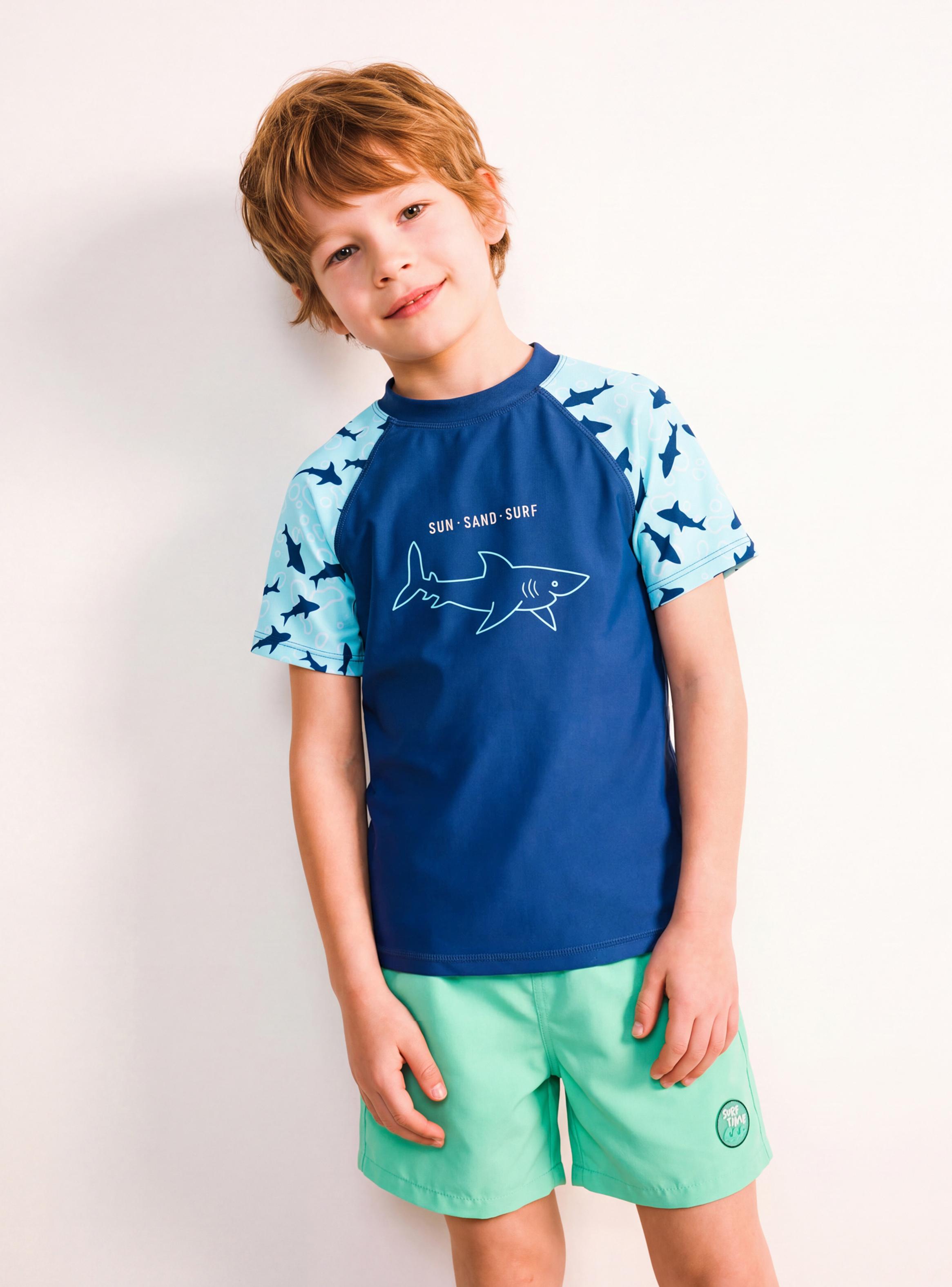 Traje de Baño Polera Estampado Niño-0