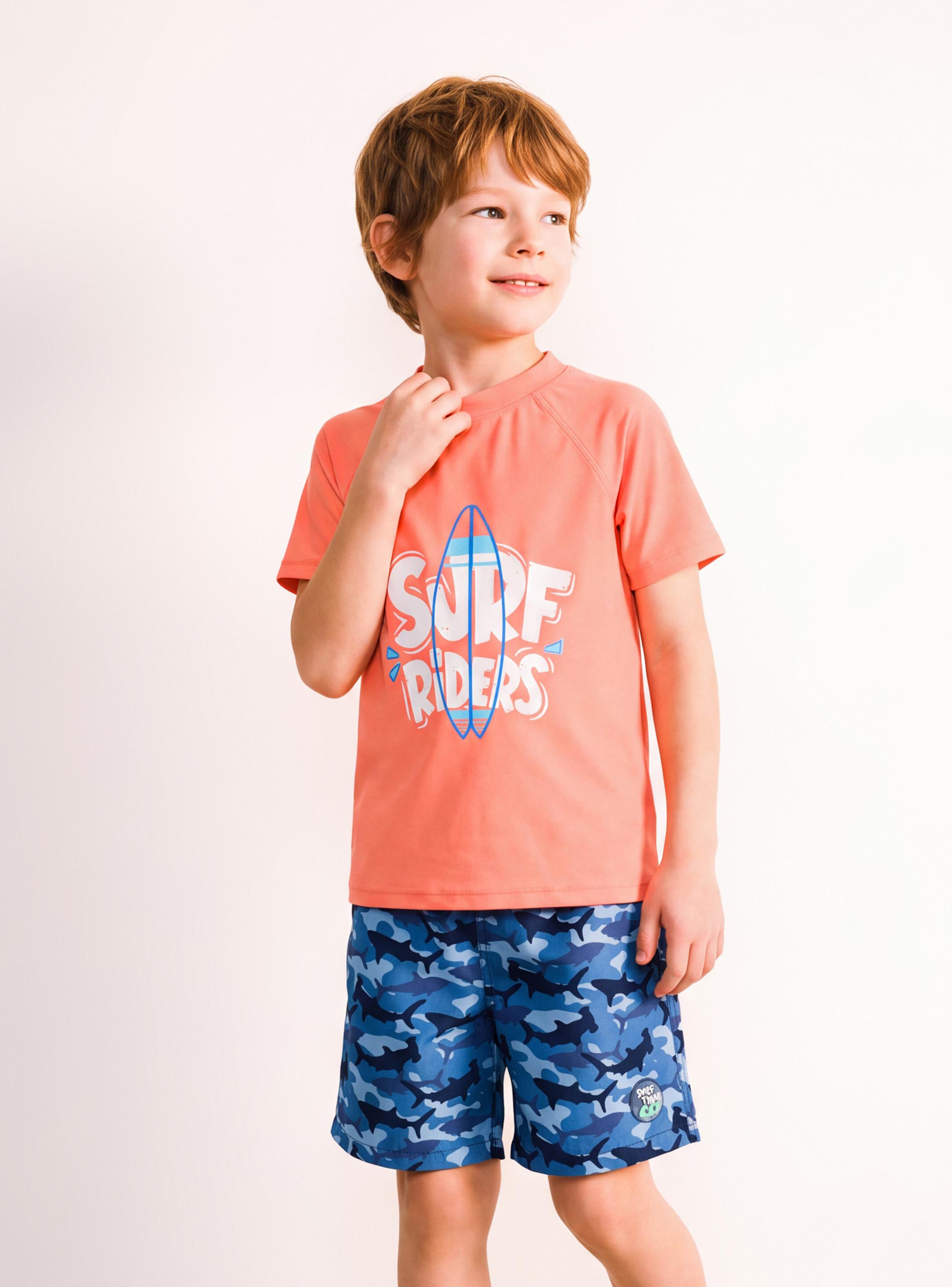 Traje de Baño Polera Estampado Niño-0