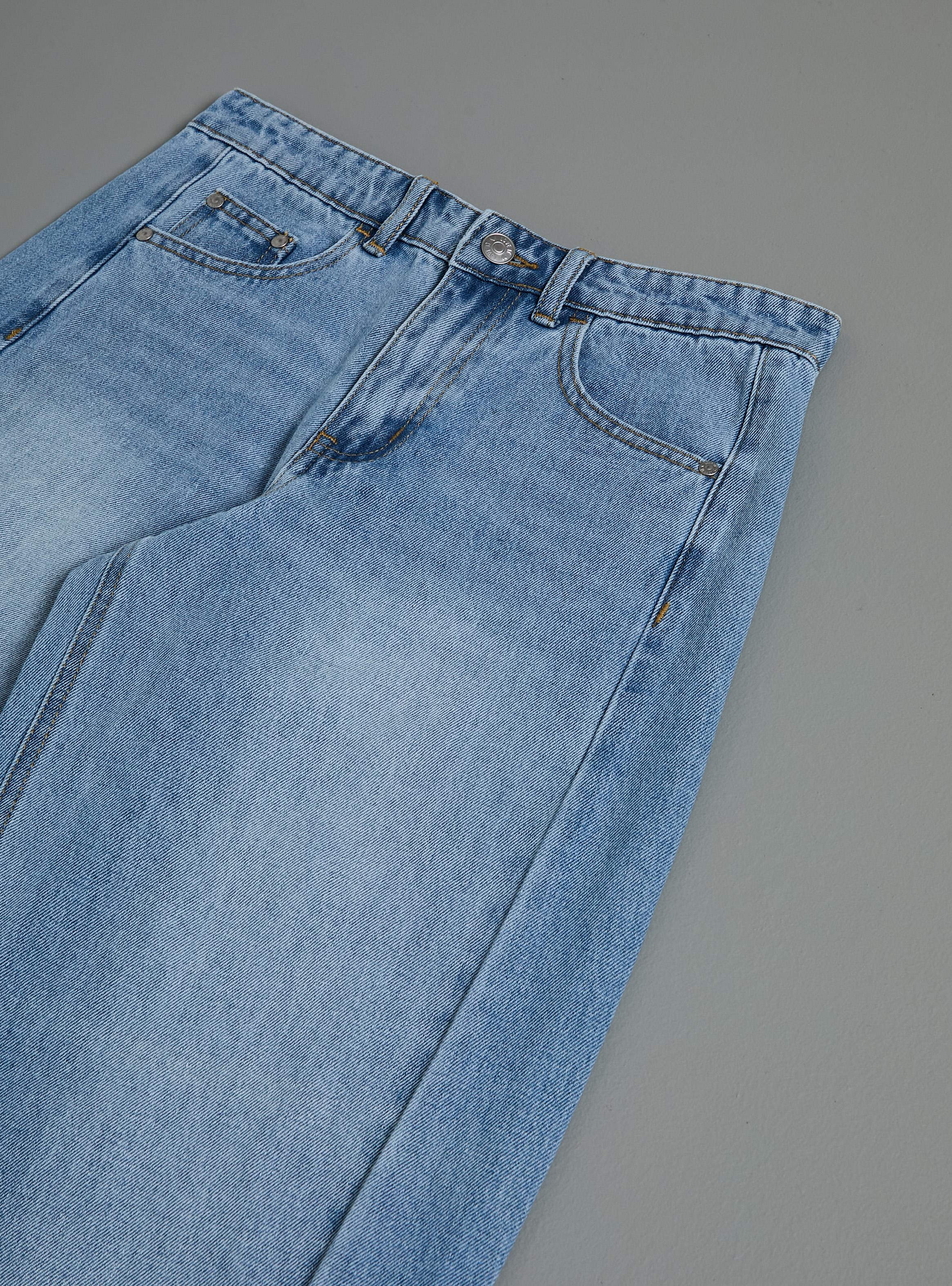 Jeans Barrel Tiro Medio Denim-3