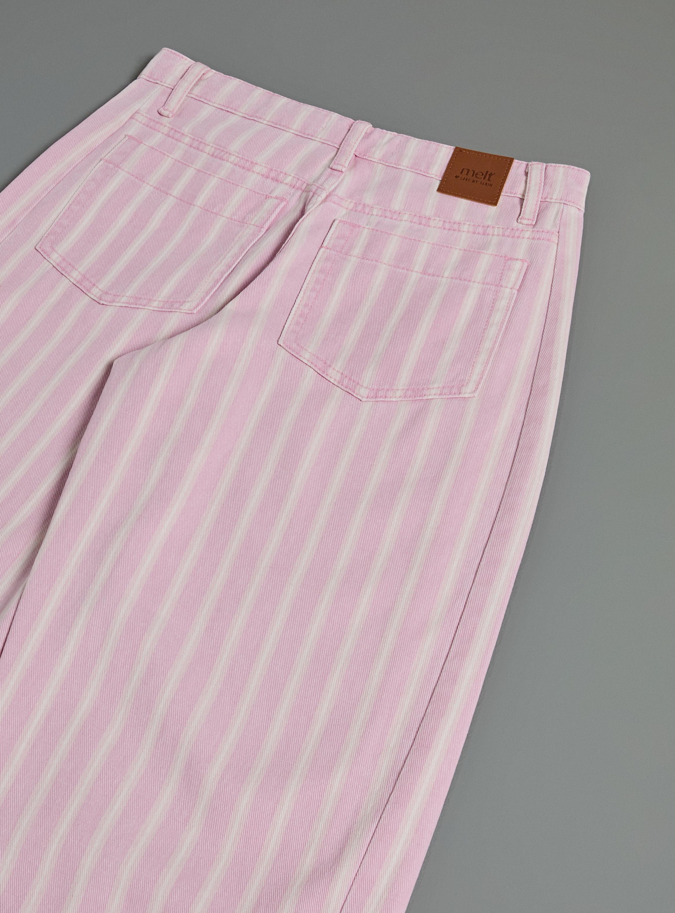 Jeans Barrel Estampado Rayas Niña-2