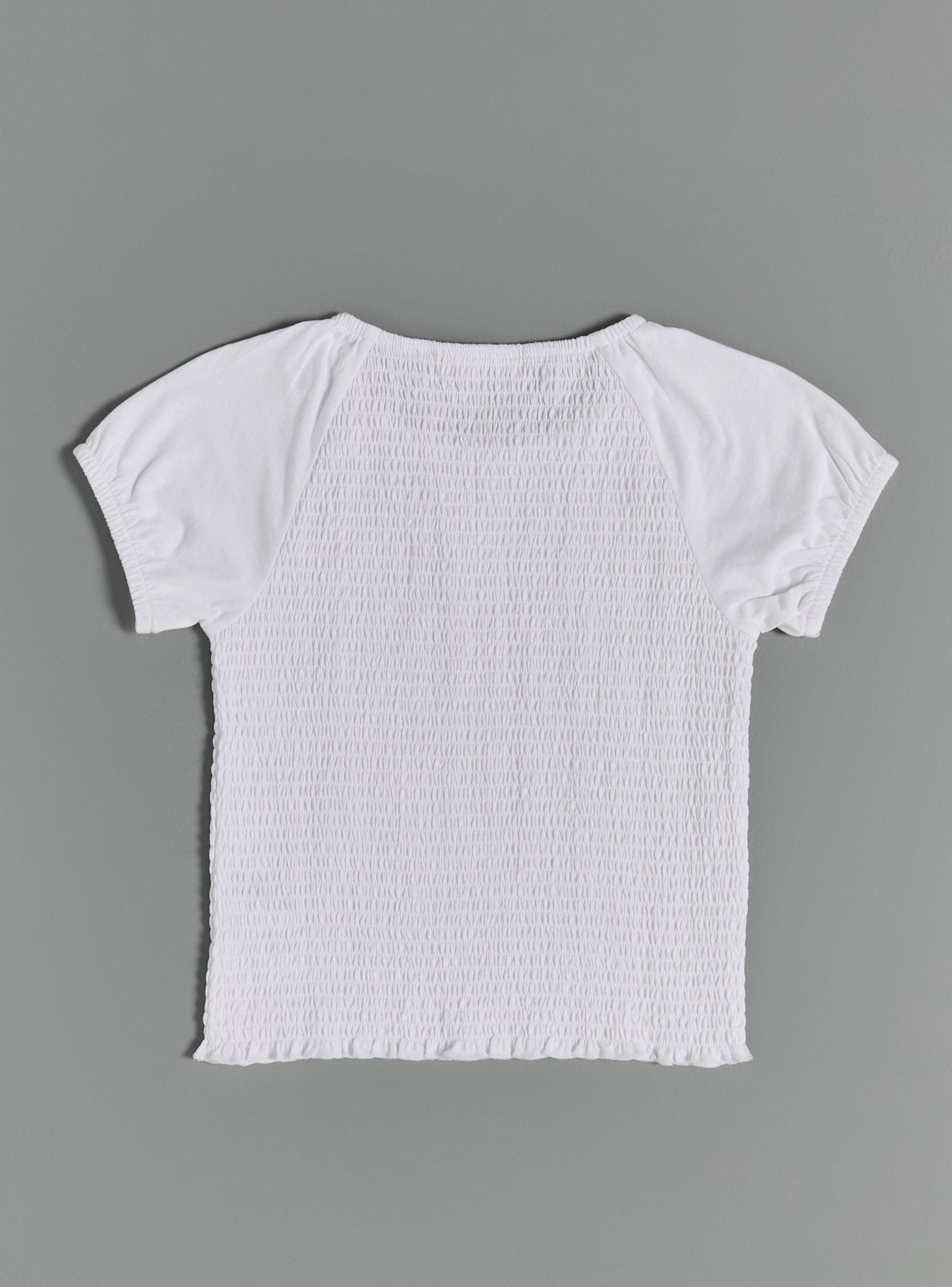 Polera Manga Globo con Cuerpo Panal-2