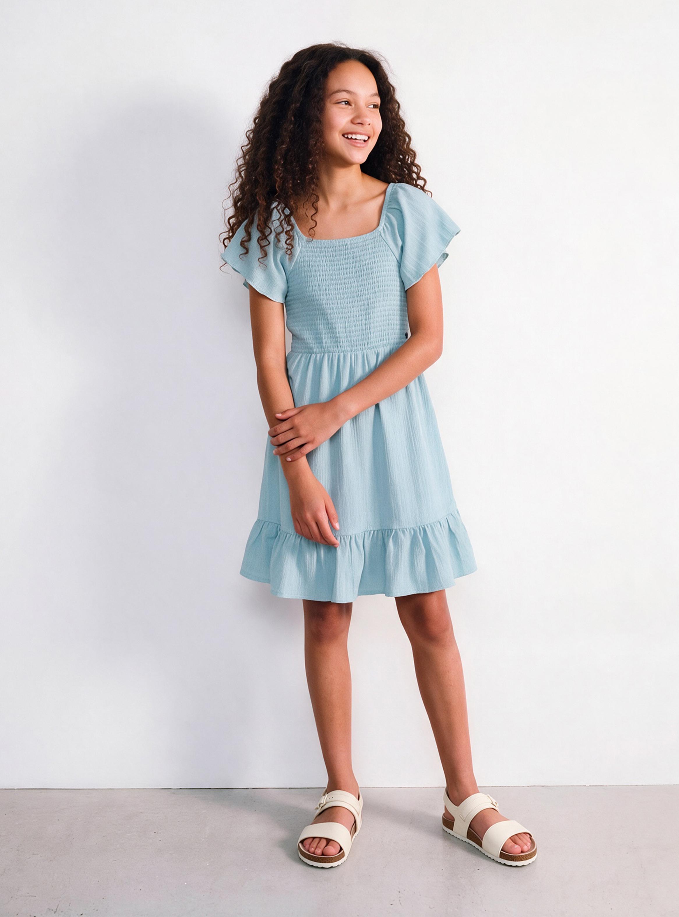 Vestido Panal con Vuelos Full Print-0