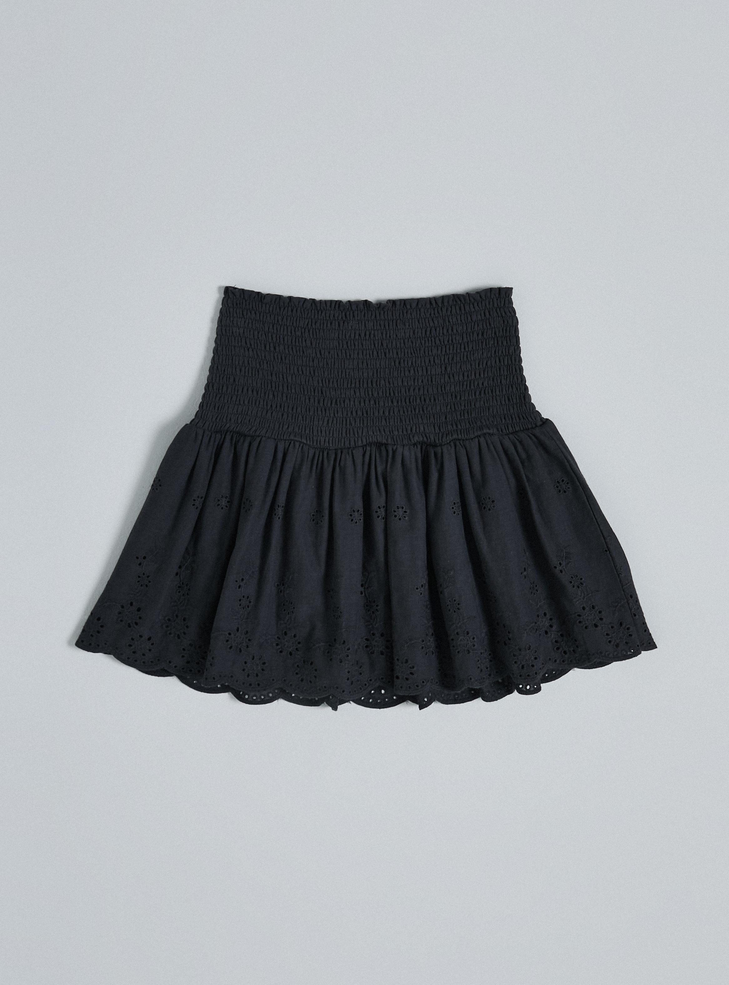 Falda Pretina Elástica Panal con Borde Calado-2