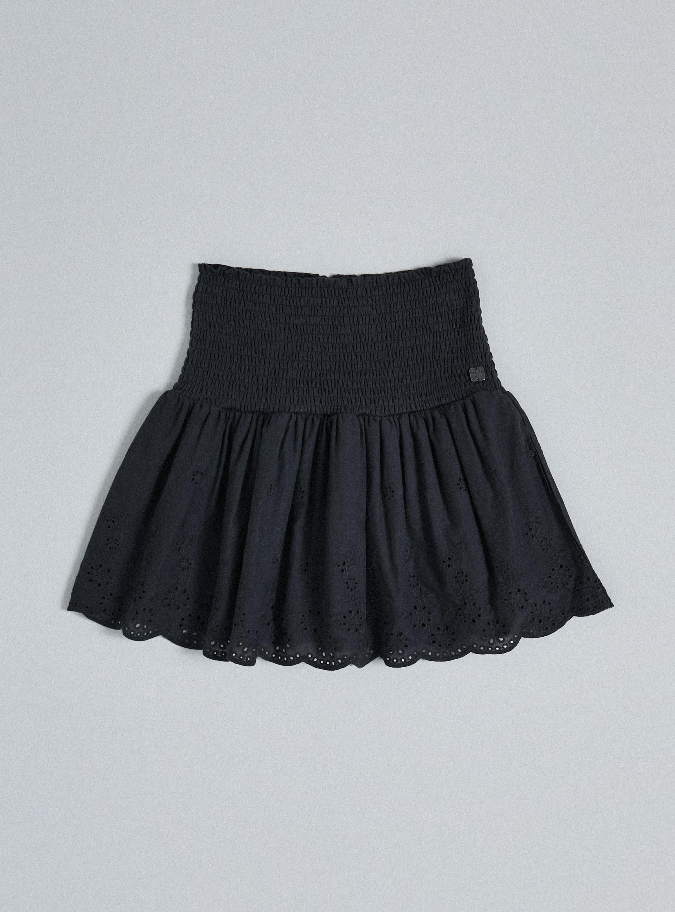 Falda Pretina Elástica Panal con Borde Calado-1