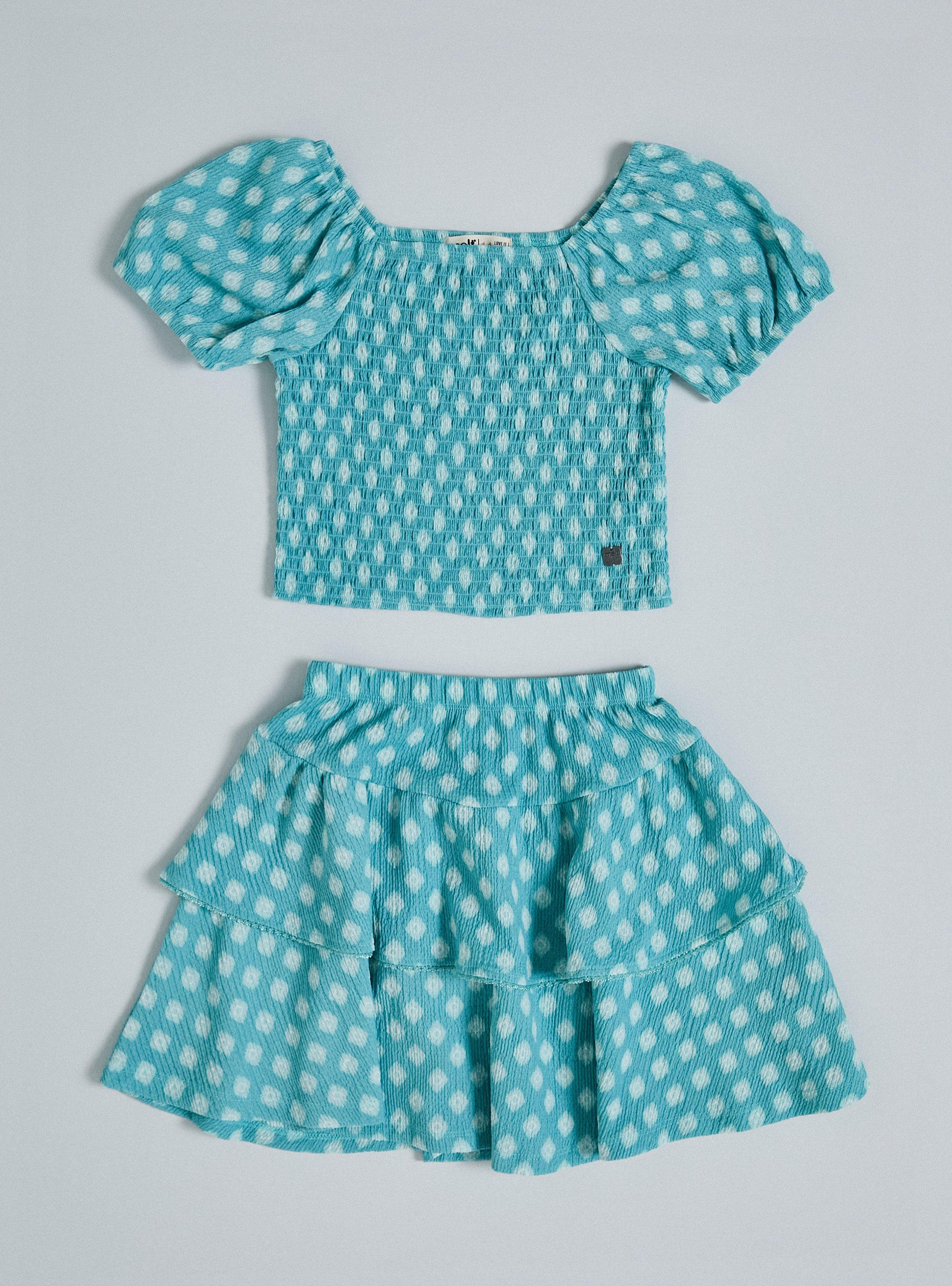 Conjunto Estampado Lunares Fruncido Comfort-1