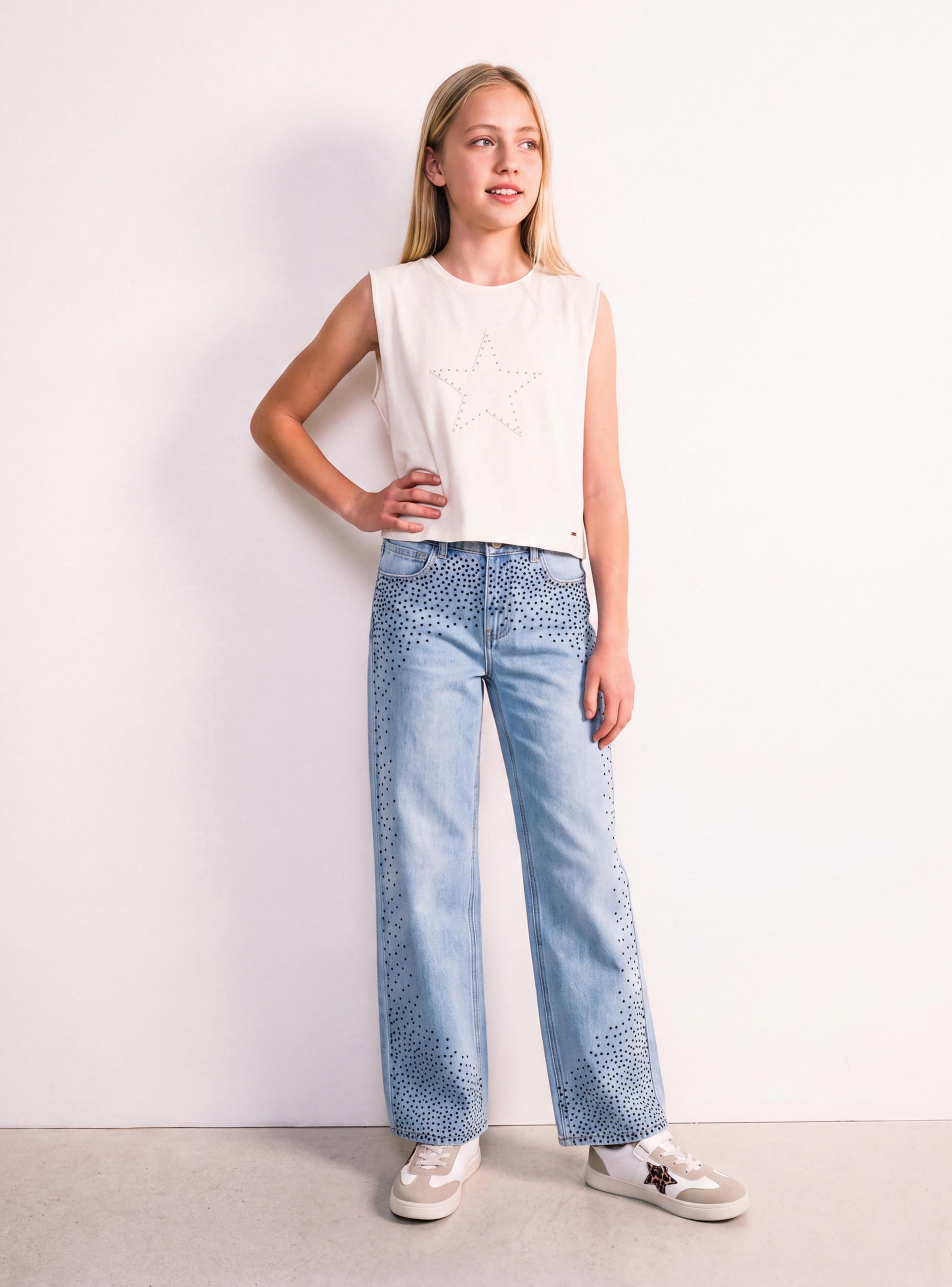 Jeans Strass Negro-0