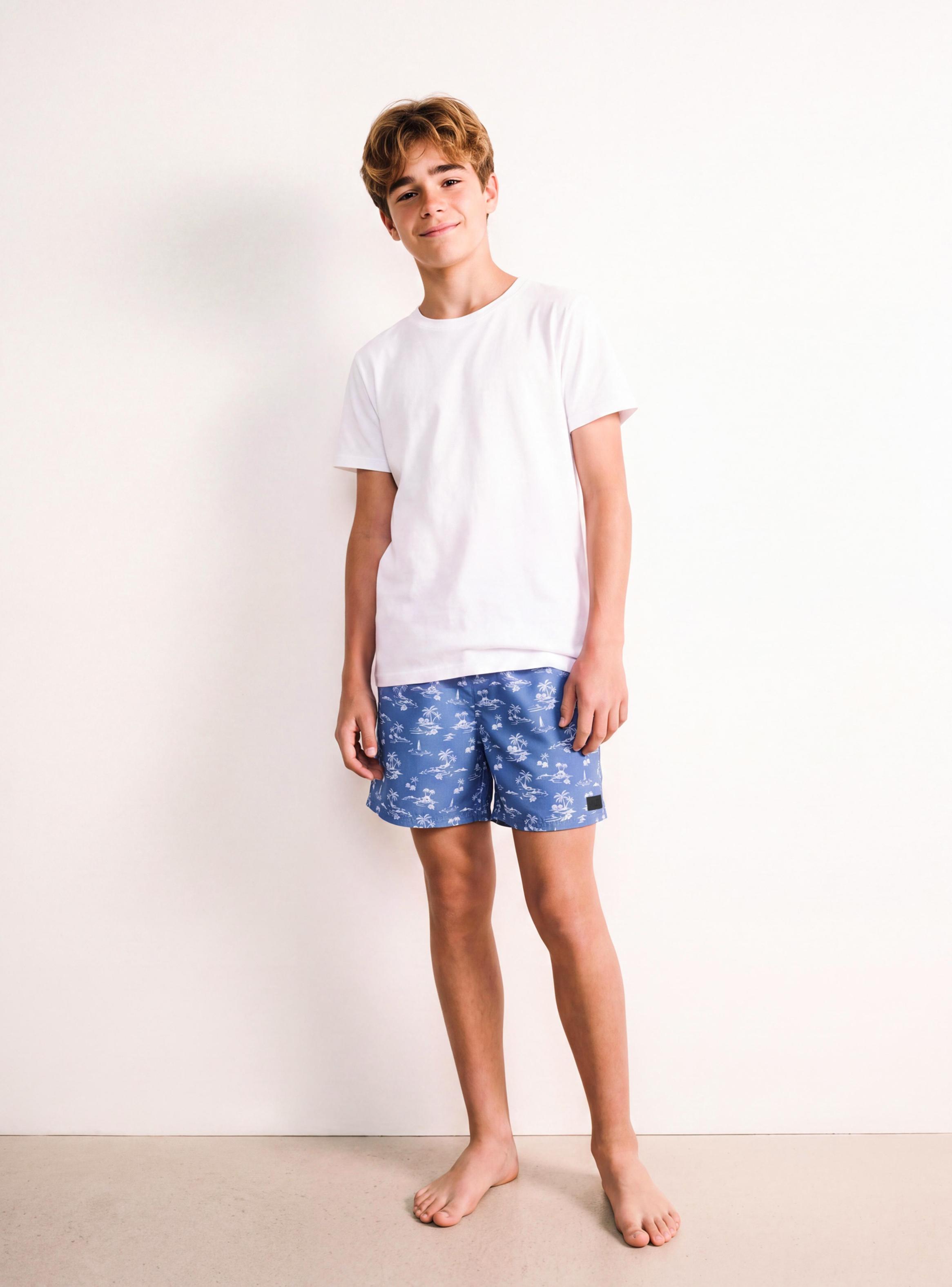 Traje de Baño Básico Estampado Niño-0