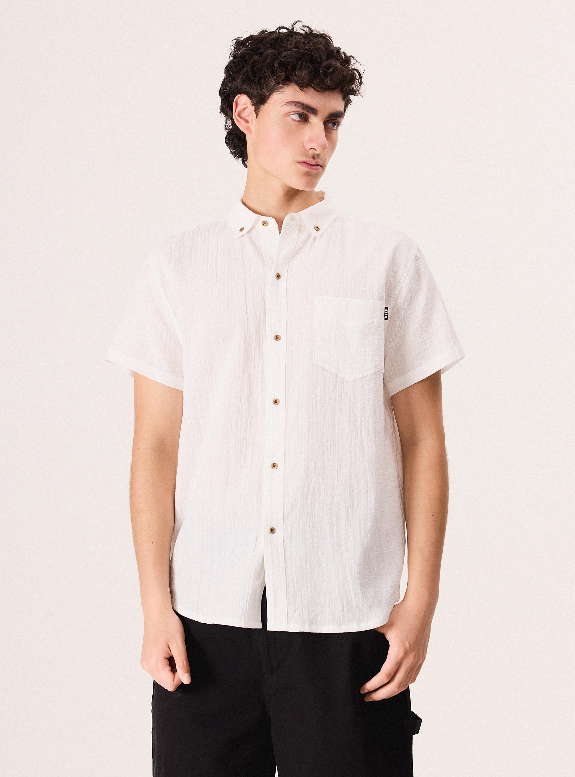 Camisa Manga Corta con Botón-0